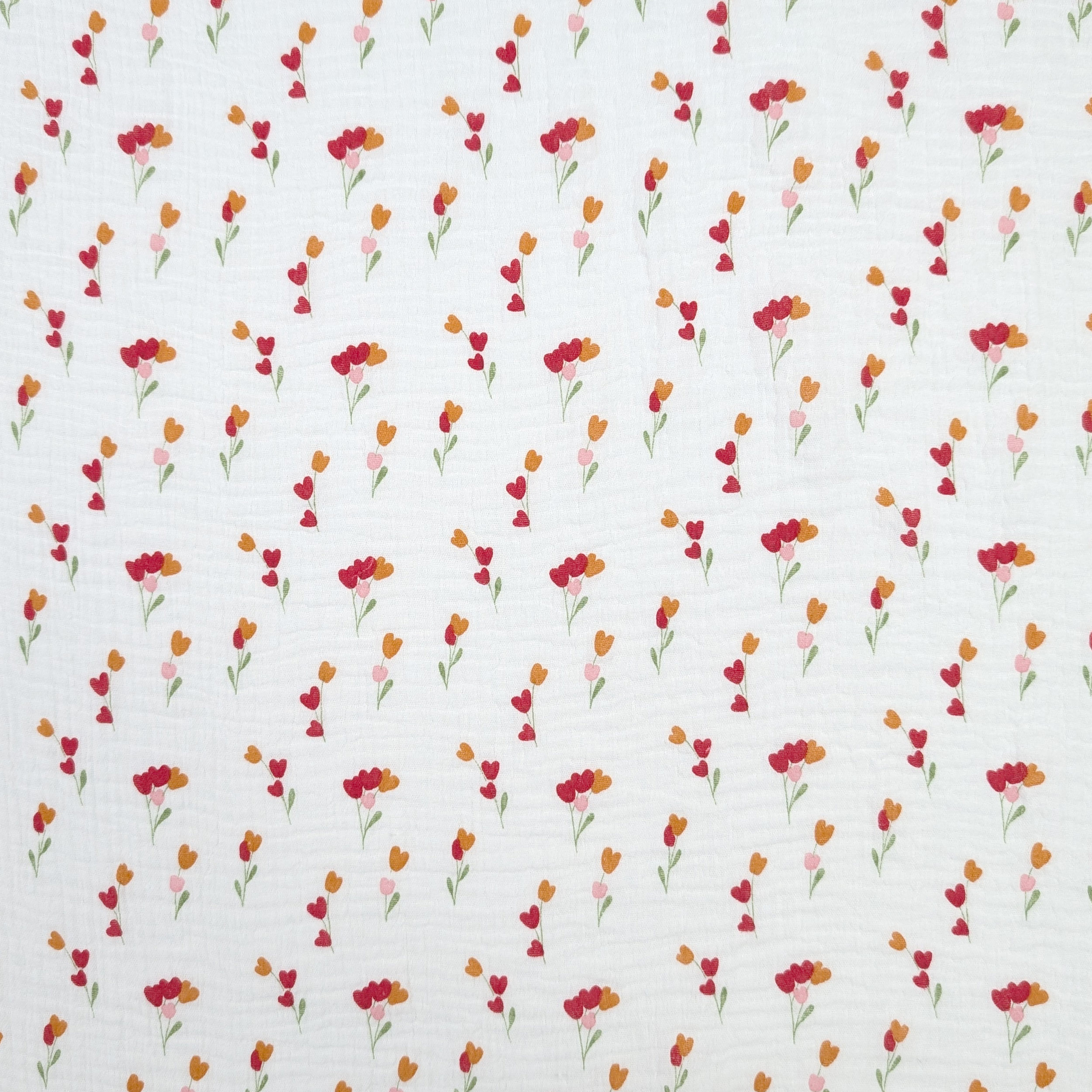 Double Gauze Cotton Muslin Tulips Image