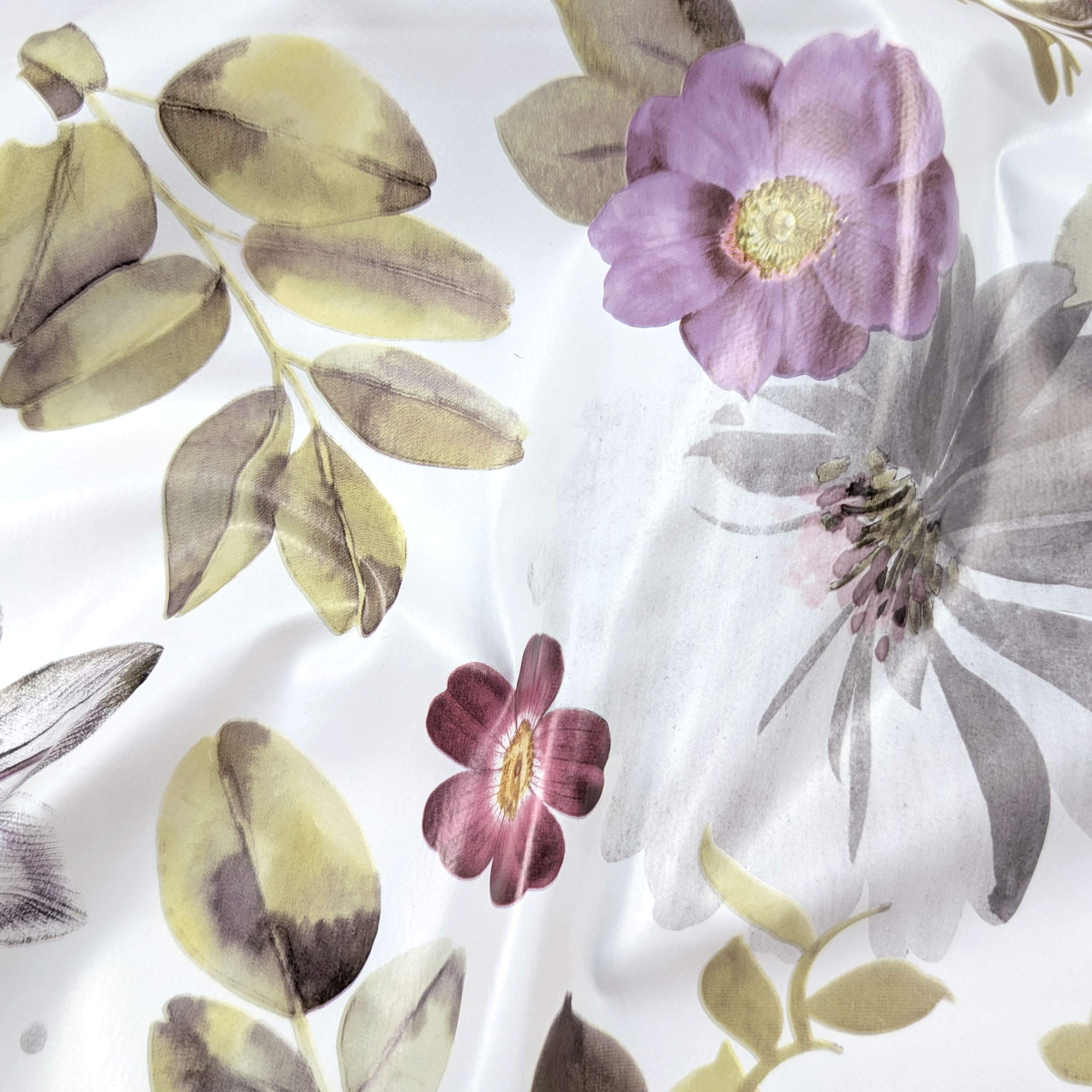 Fabric for Plasticised Tablecloth Flowers Pink Tones Image