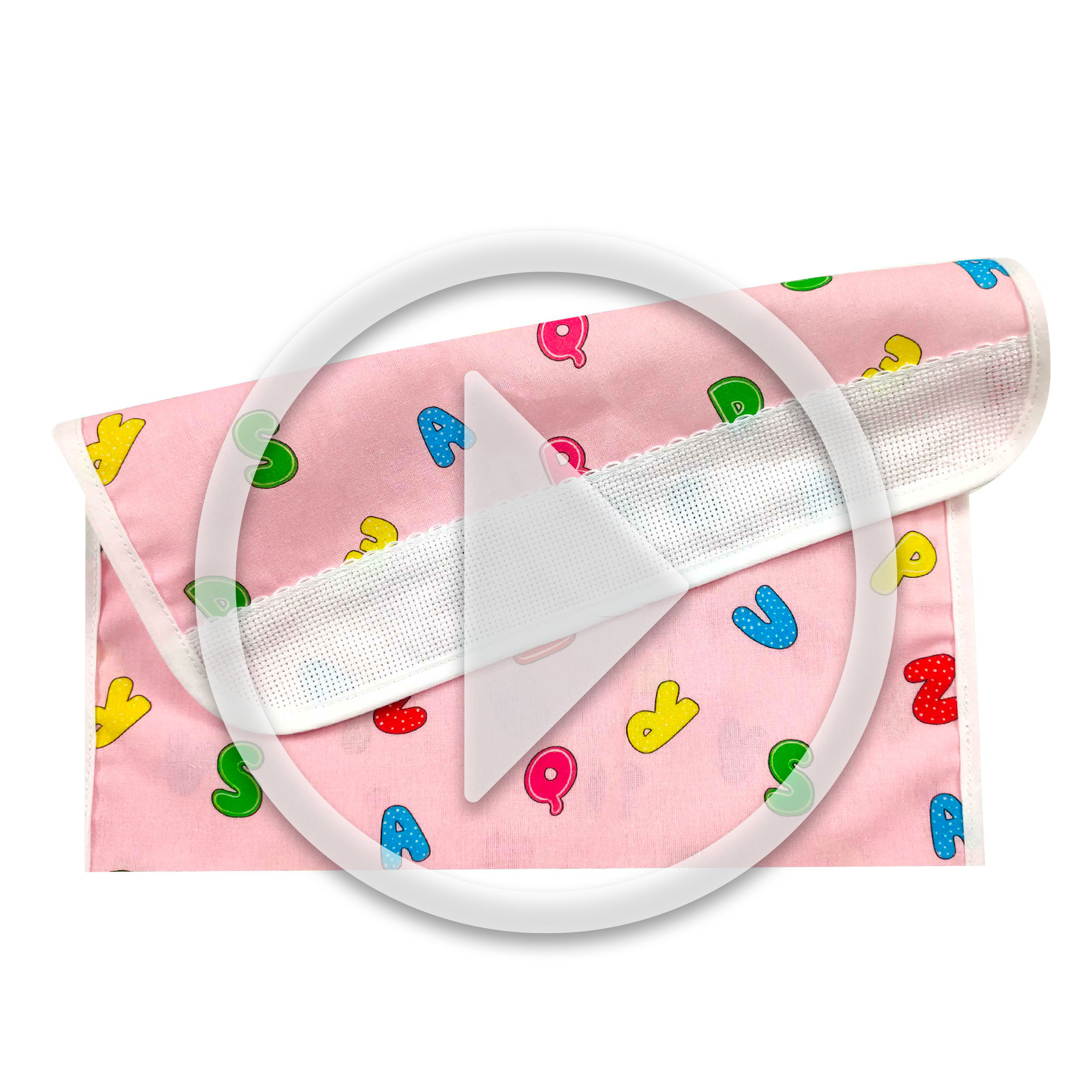 Bib Holder Alphabet Background Pink Image