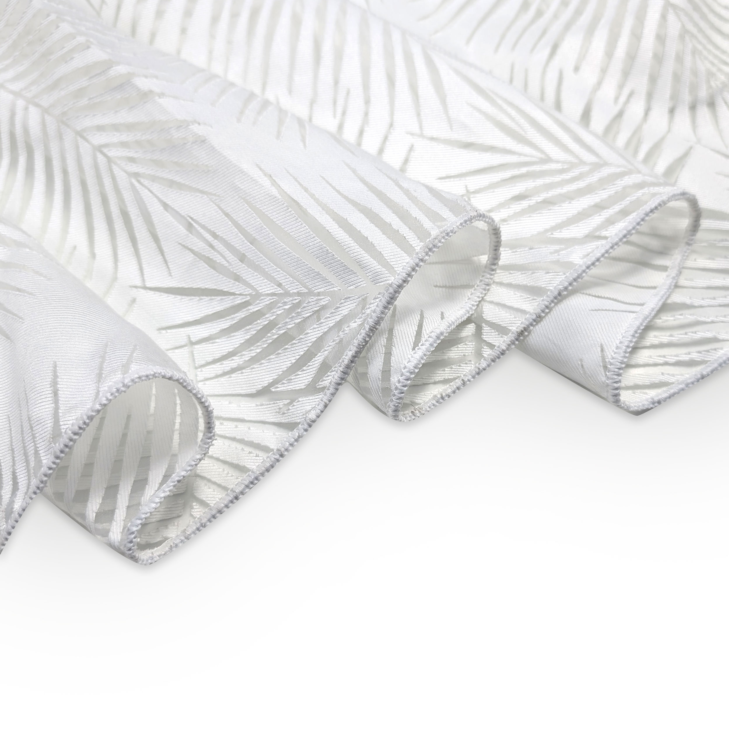 Devorè Curtain Fabric Fern White Image
