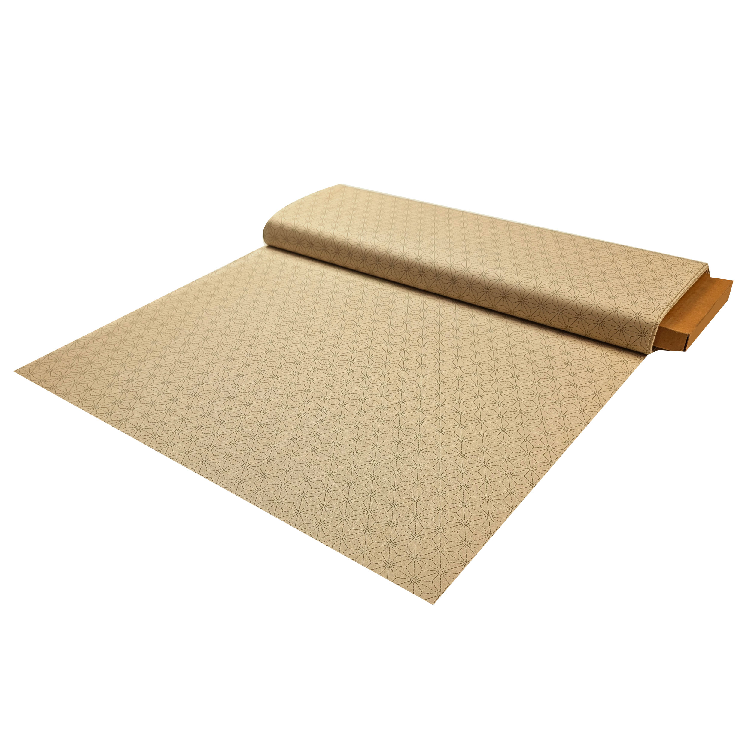 Beige Cotton Poplin with Geometric Stars Image