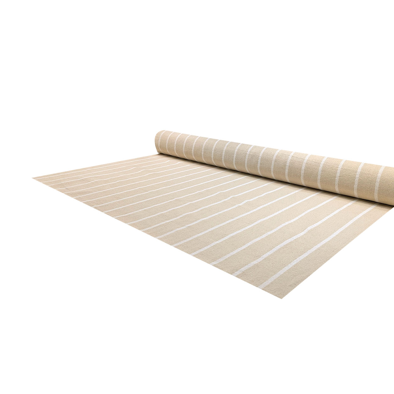 Natural Linen Cotton White Stripes Furnishing Image