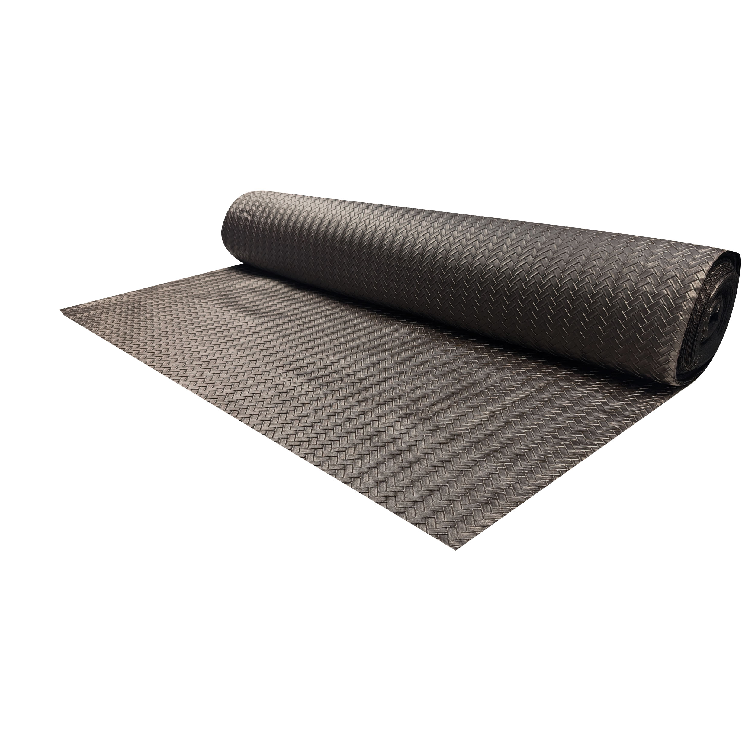 Upholstery Woven Faux Leather - Black Image