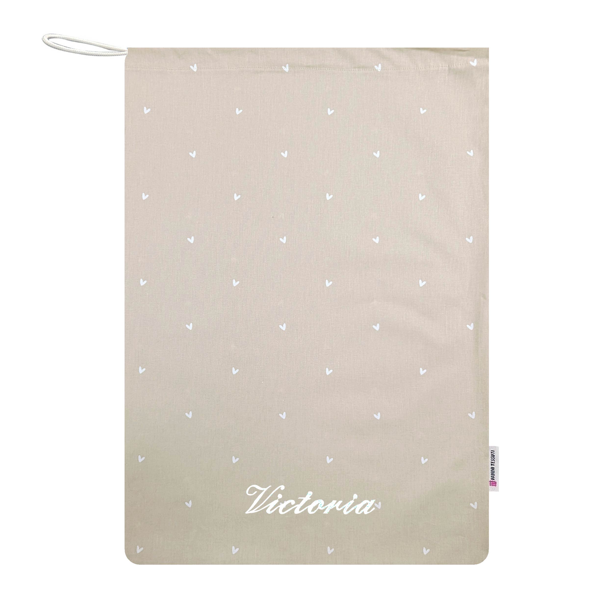 Kindergarten Bag Hearts Background Beige Image