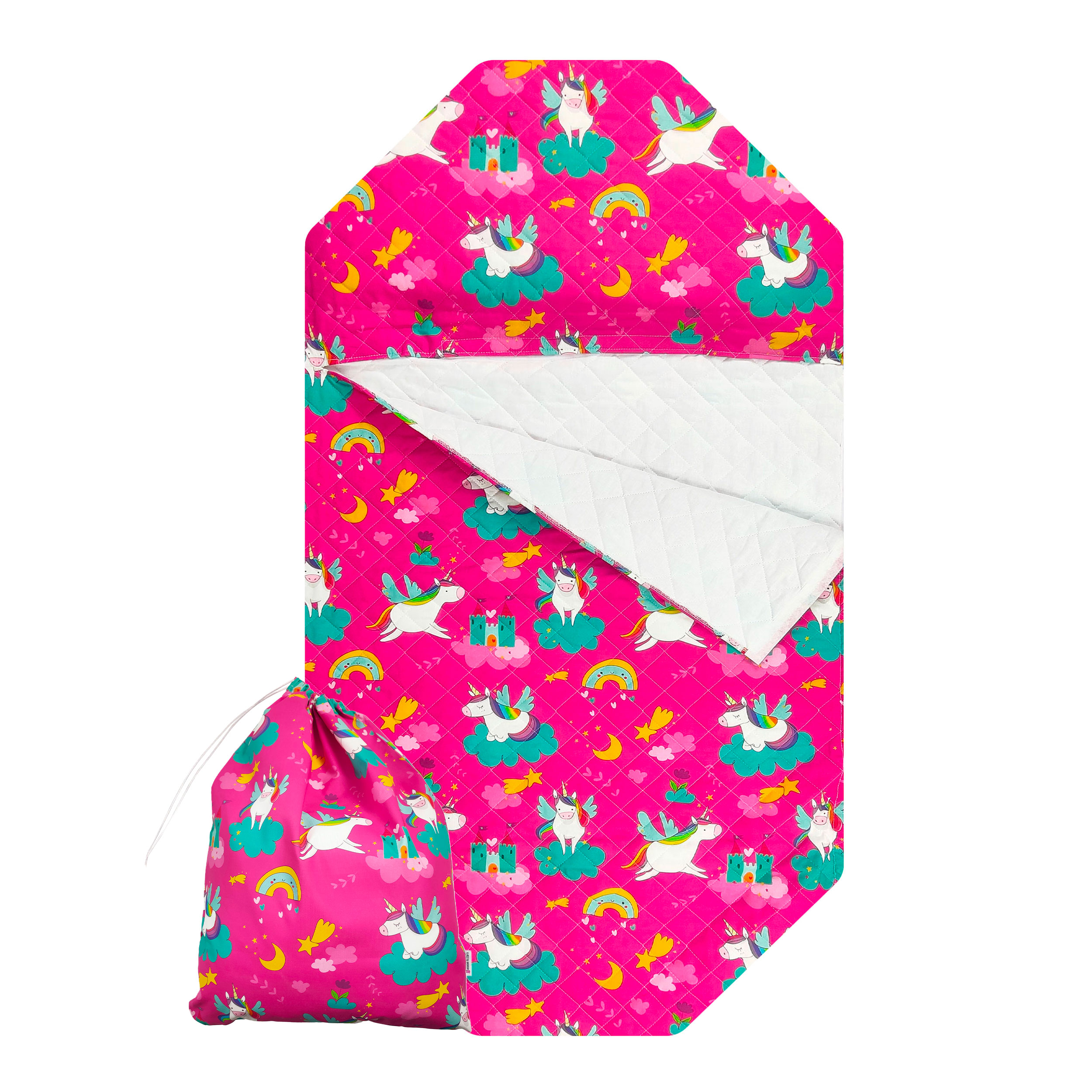 Shaped Sleeping Bag for Brandy Unicorns and Castles Image
