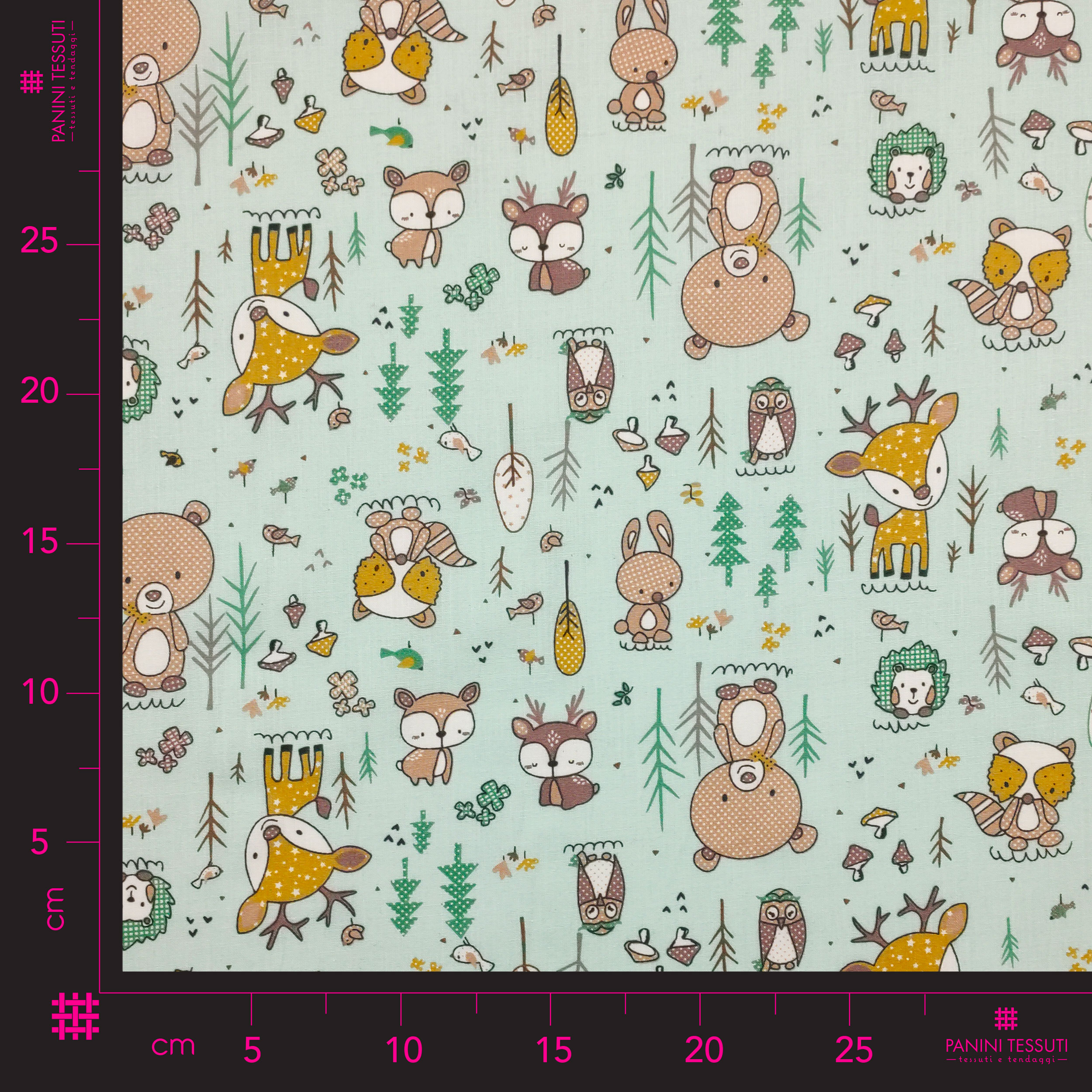 Tissu de coton Ours et fauves