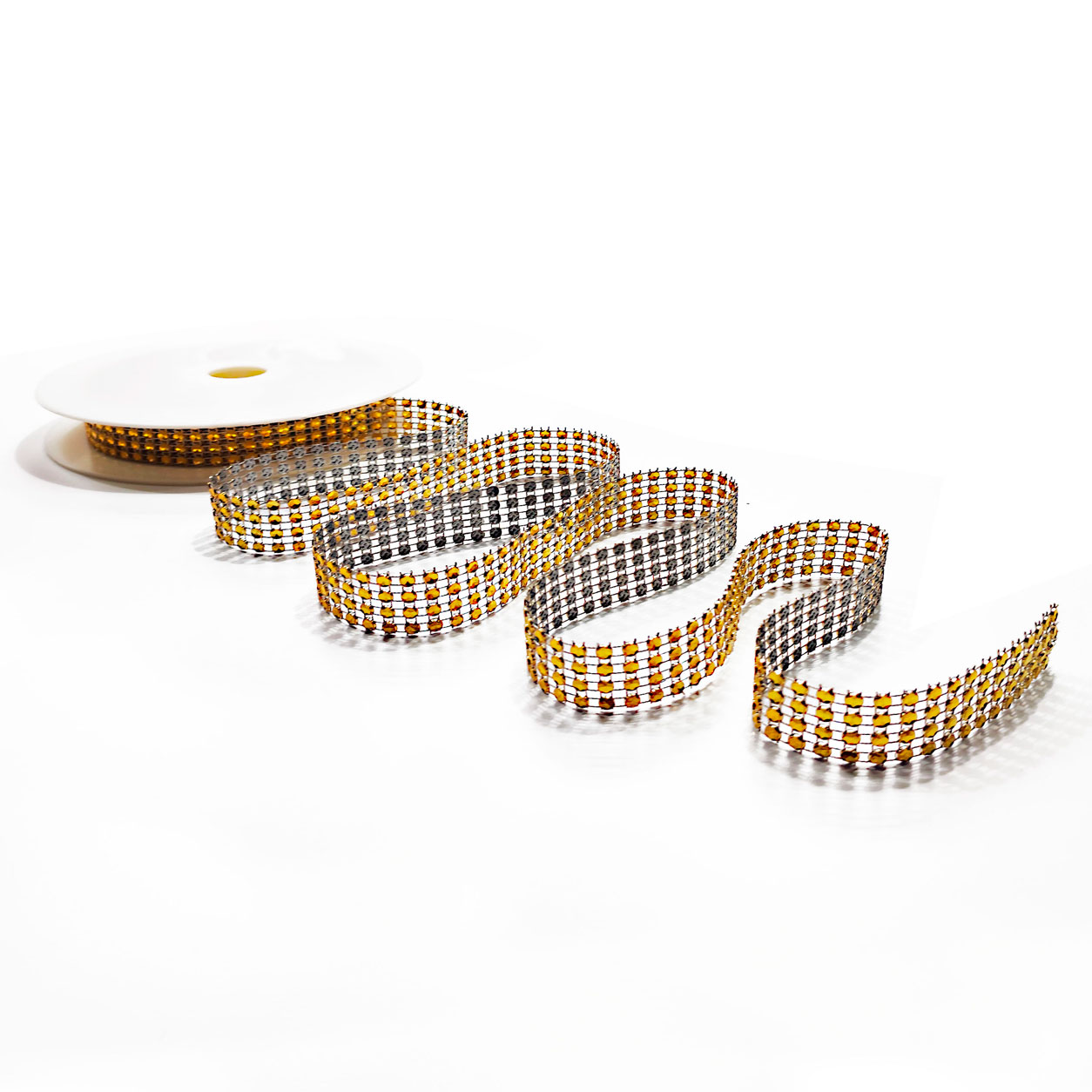 Passementerie en strass agate d'or