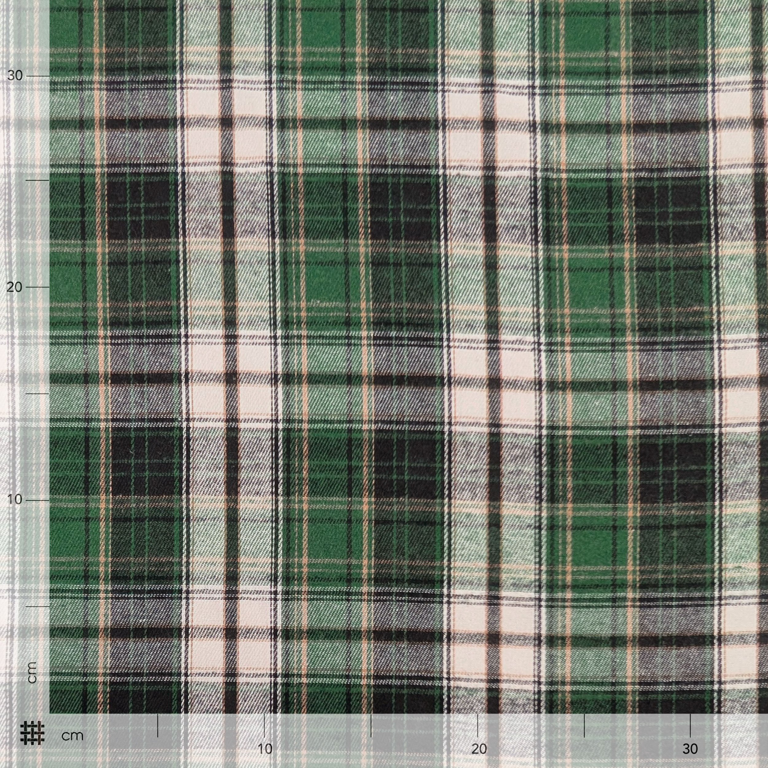 Green Washed Cream Tartan High Fashion Image