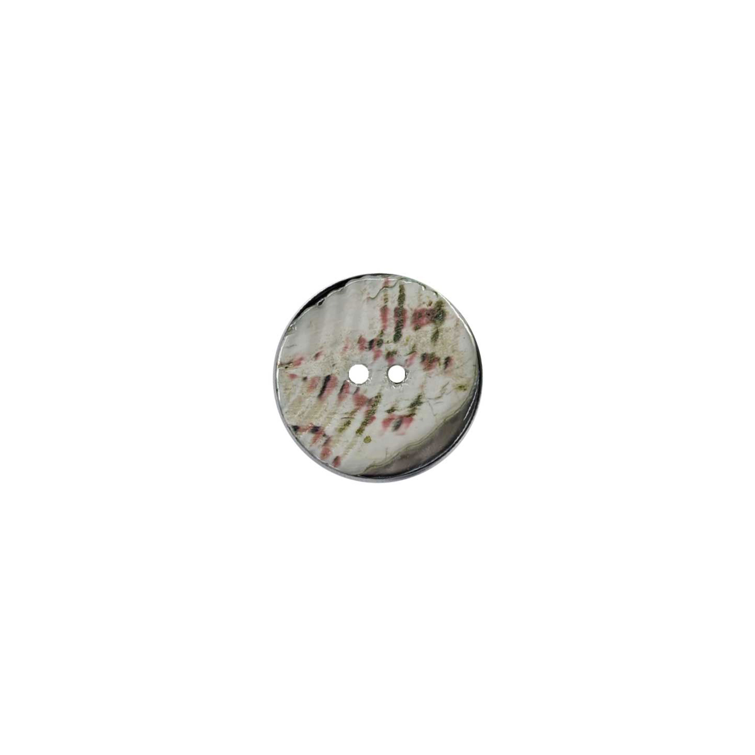 Mother-of-Pearl Button 2 Holes Grey Shaded Lin 32 Image