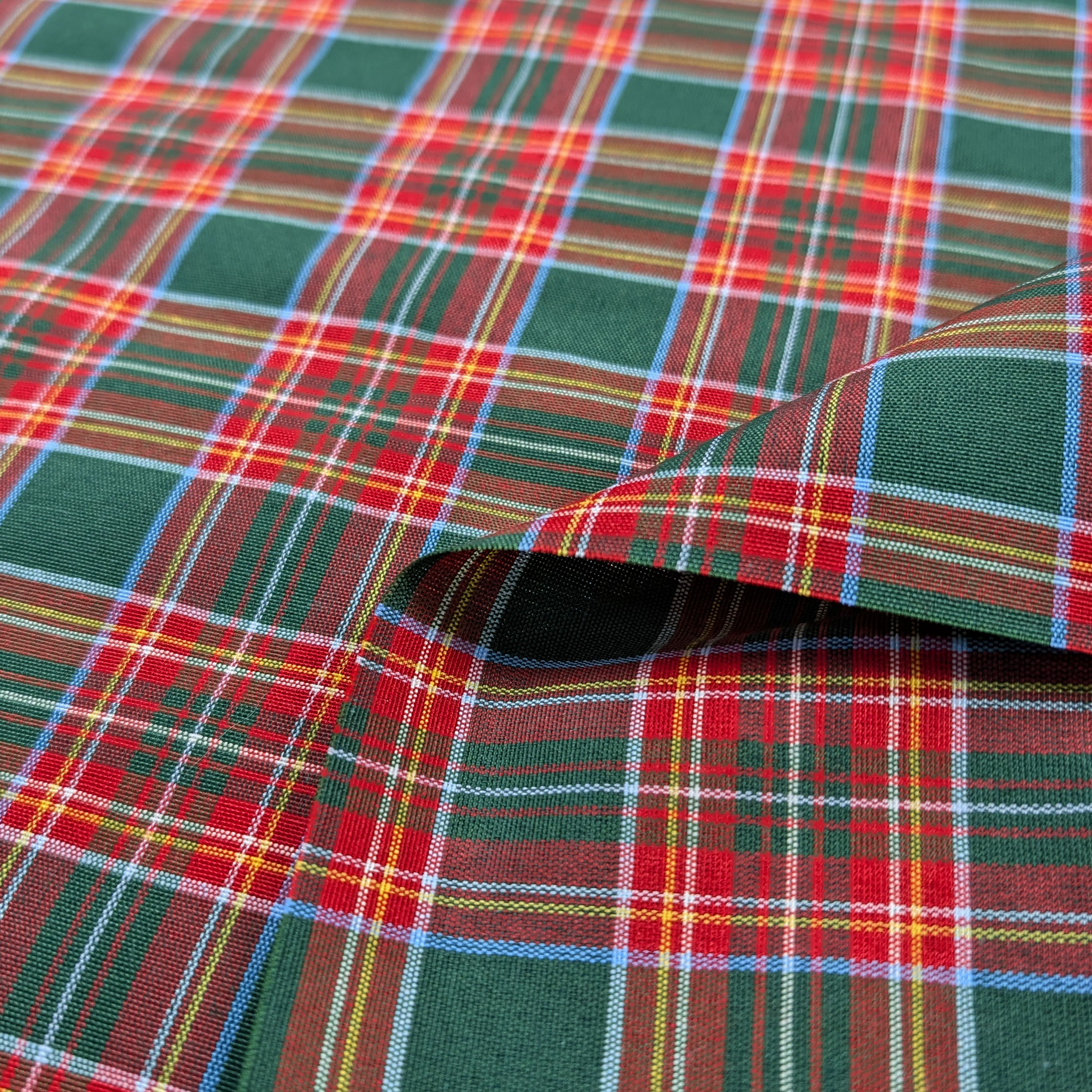 Medium Tartan Fabric Green Red Checks Image