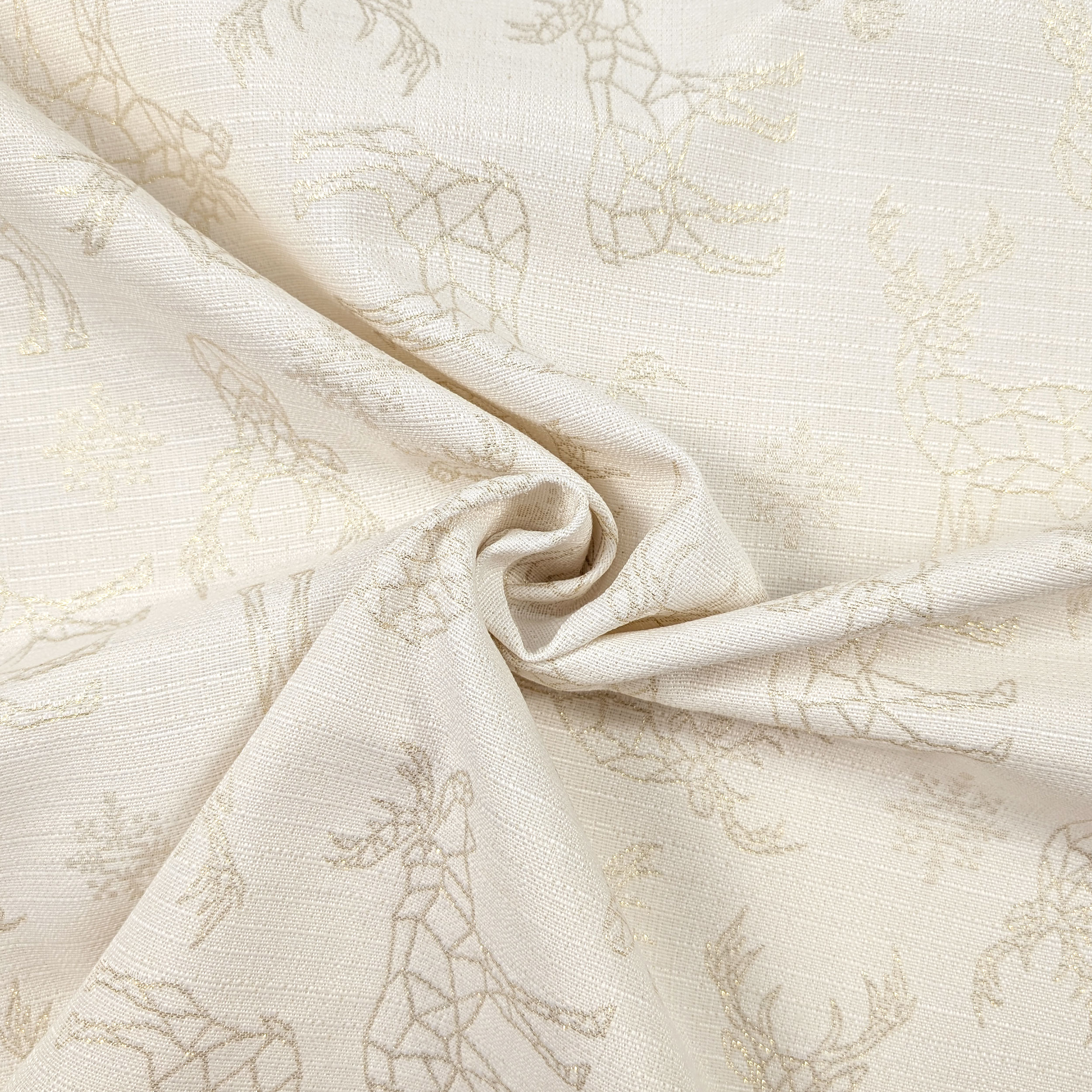Christmas Jacquard with Reindeer Silhouette Image