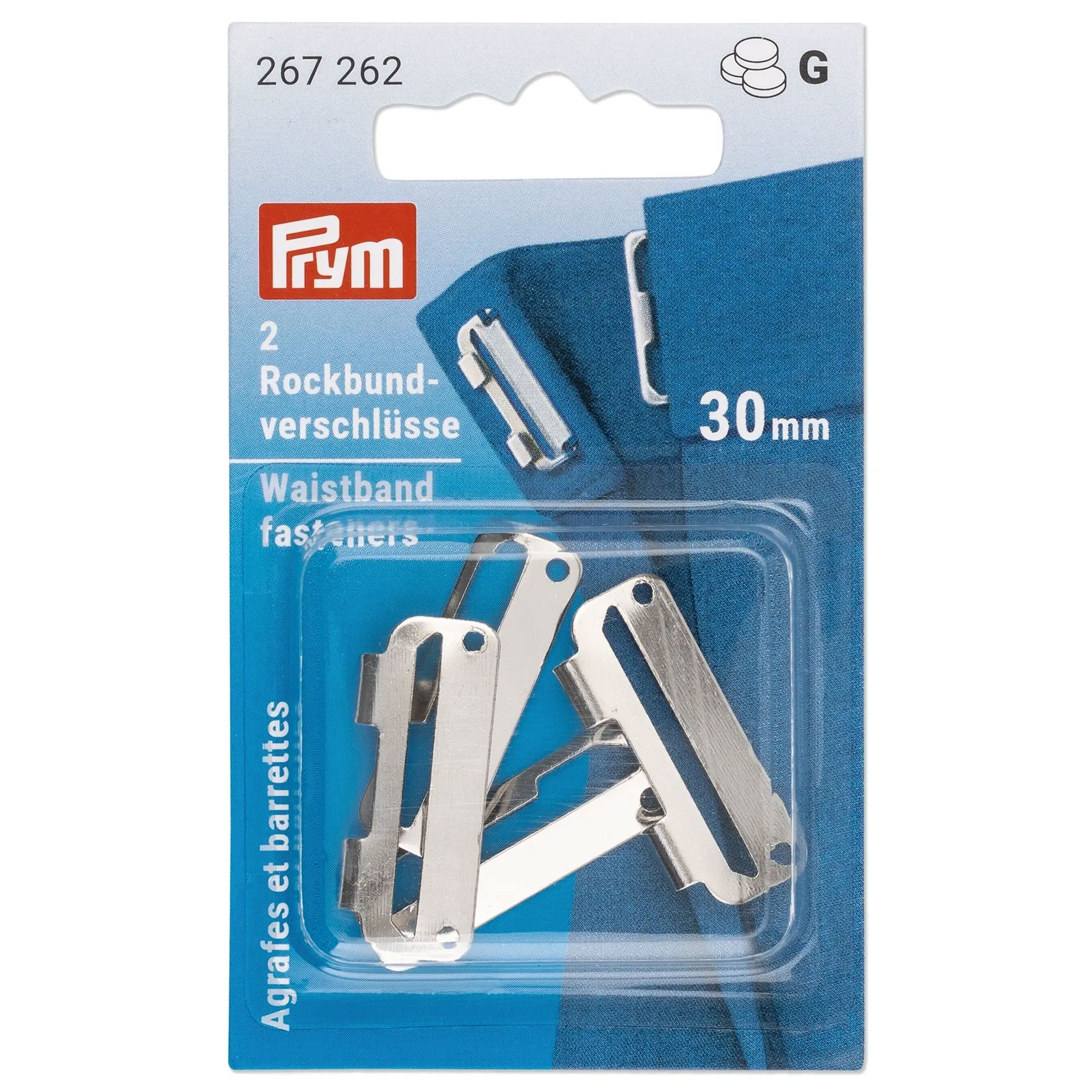 Prym Haken und Stäbe Vierkant Silber 30 mm