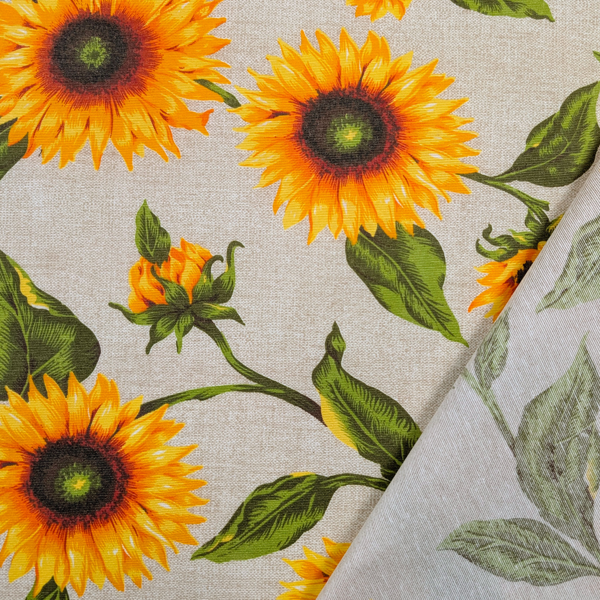 Fabric for Sunflowers Resin Tablecloth Image