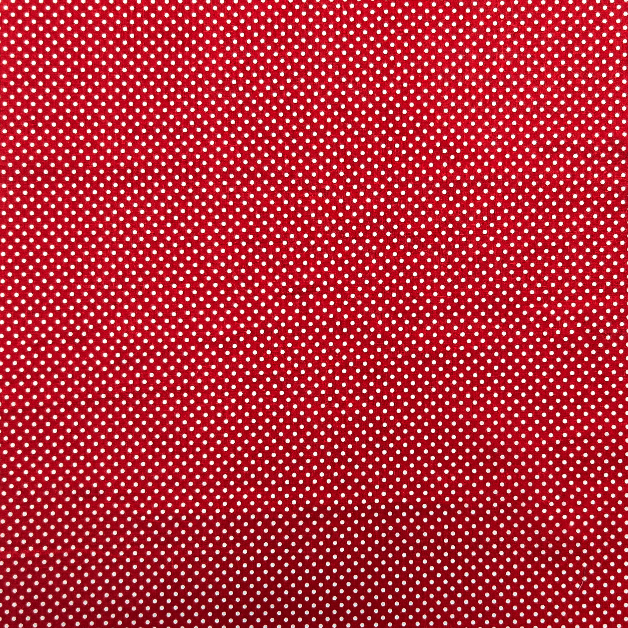 Roter Baumwollstoff Weiß gepunktet