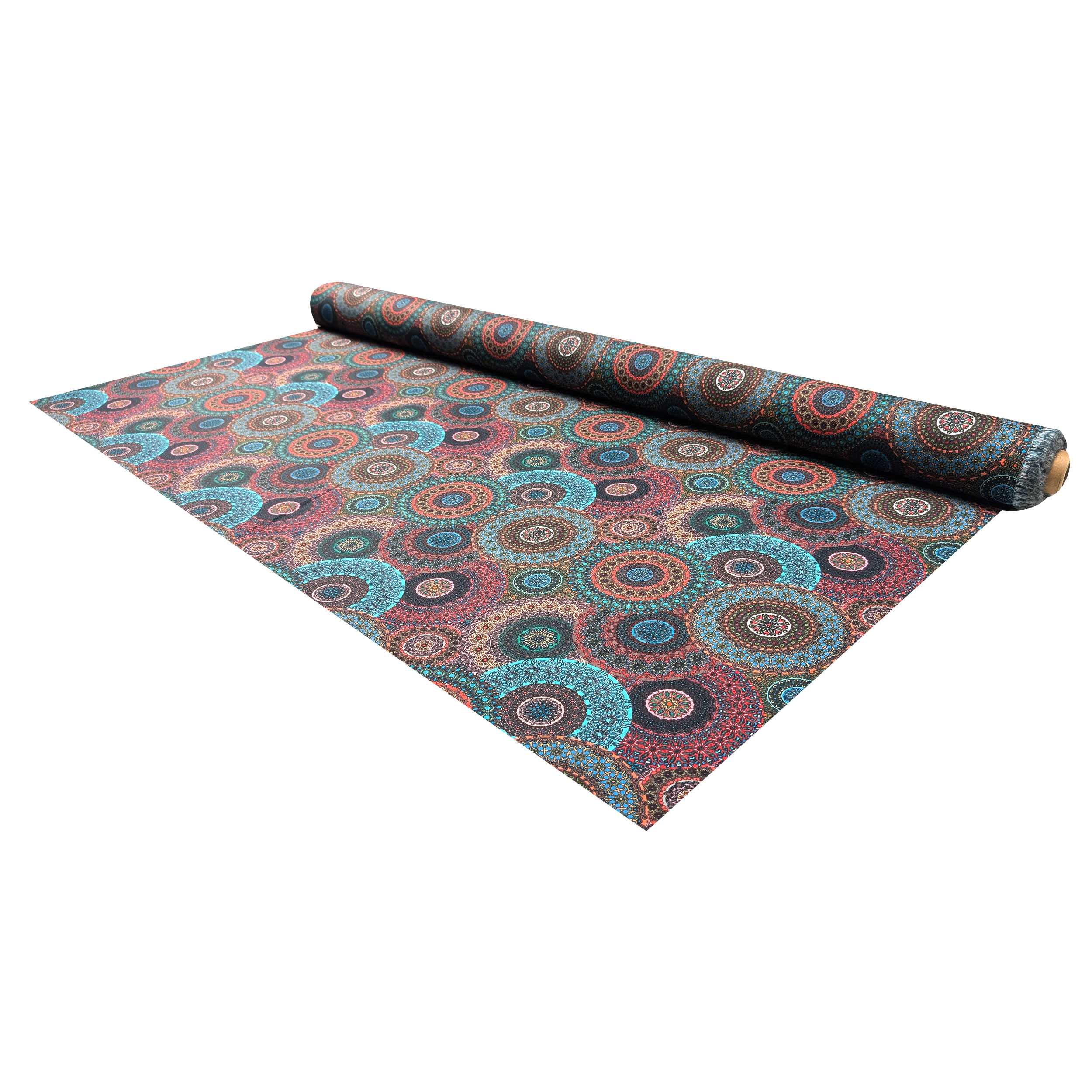 Coloured Mandala Panama Fabric Image