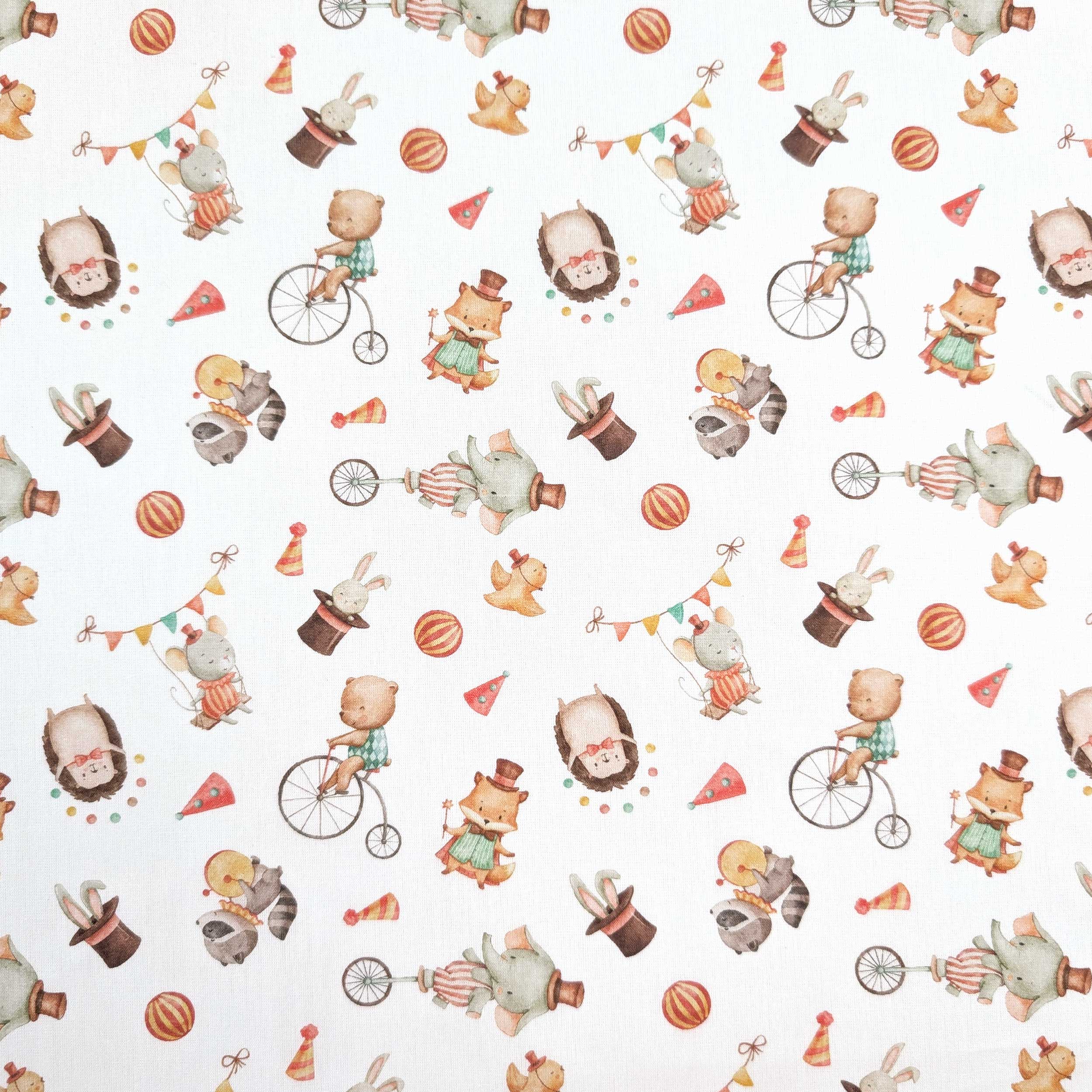 Percale Cotton: Circus Animals Image