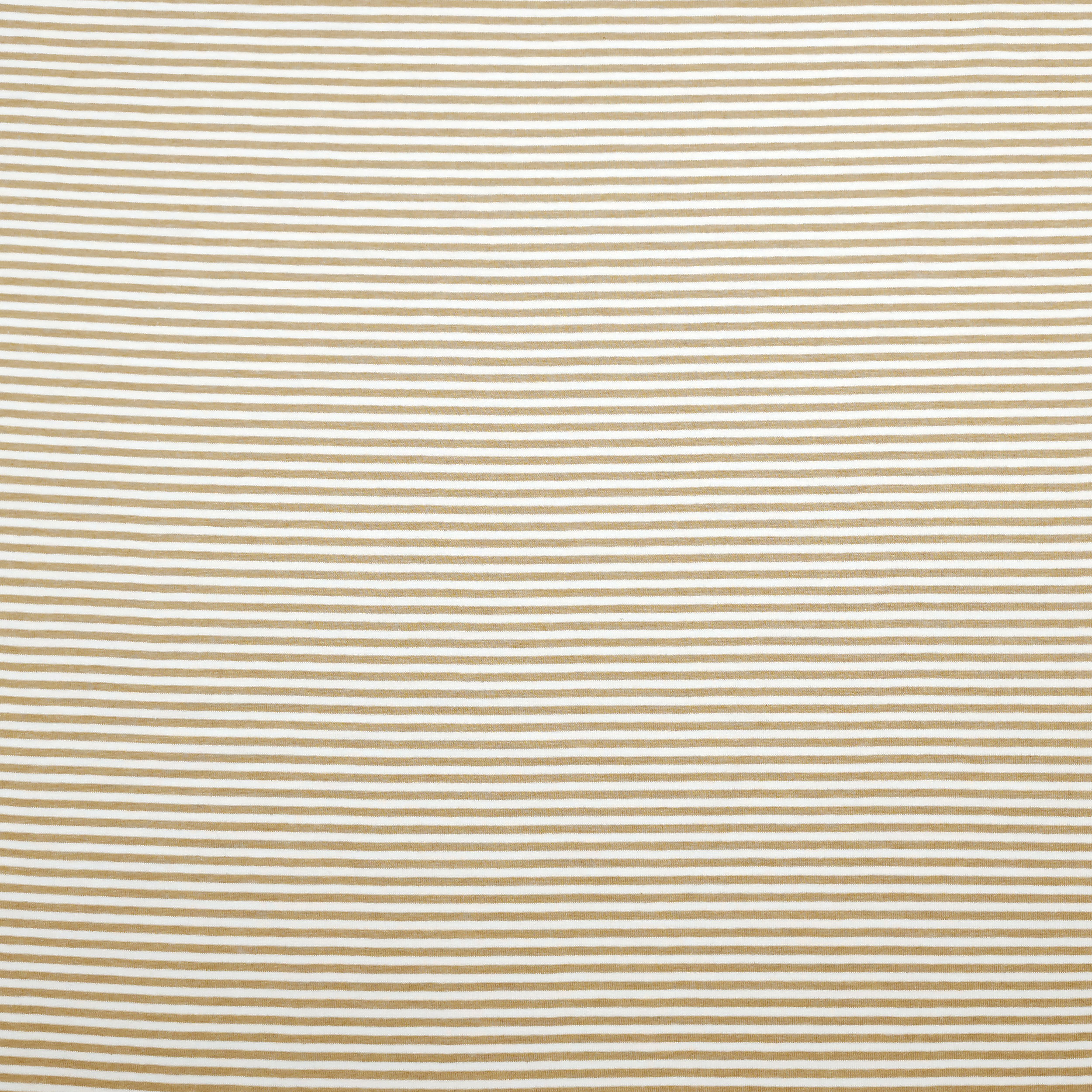 Baumwoll-Jersey Dünne Streifen Beige