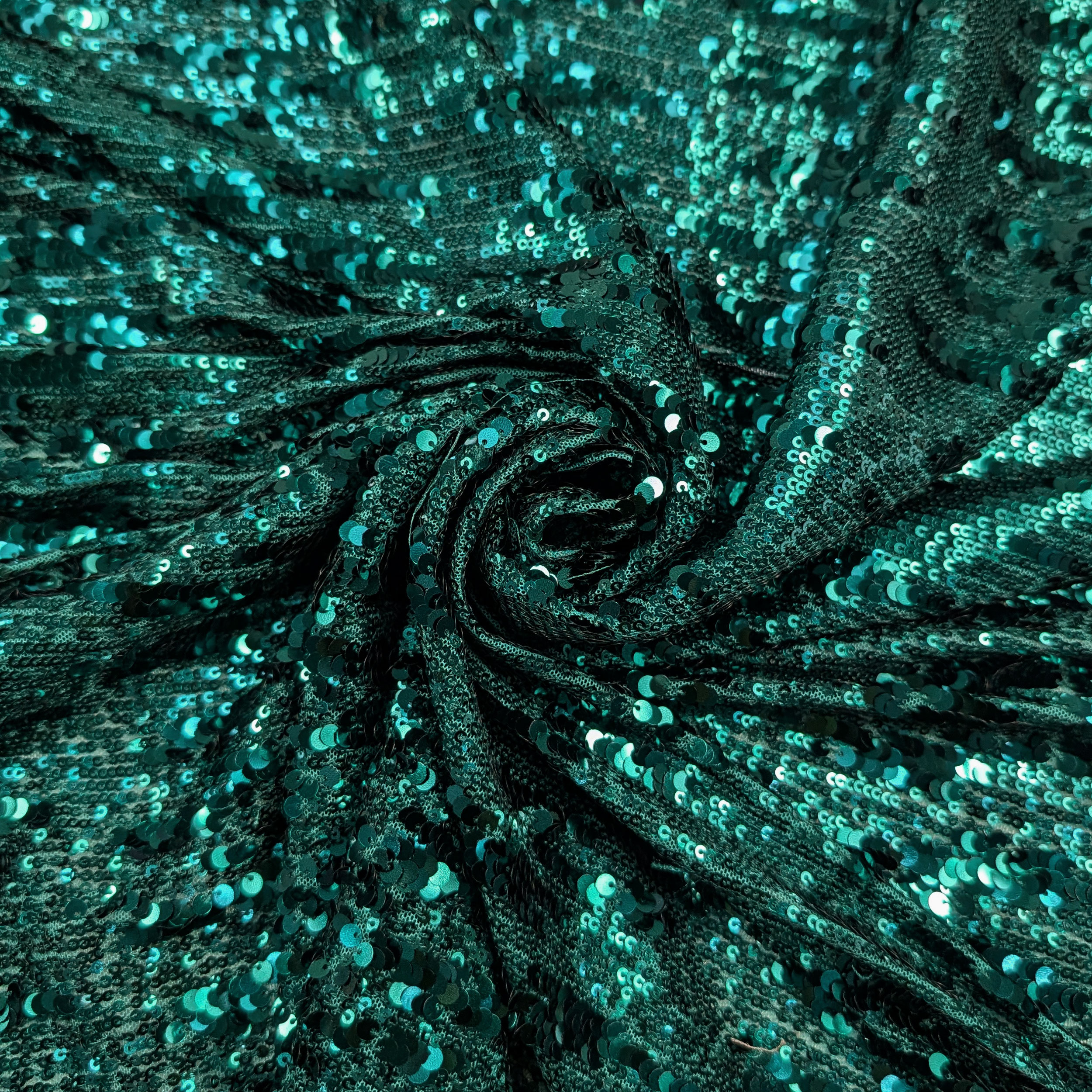 Cascading Sequins on Tulle Fabric Image