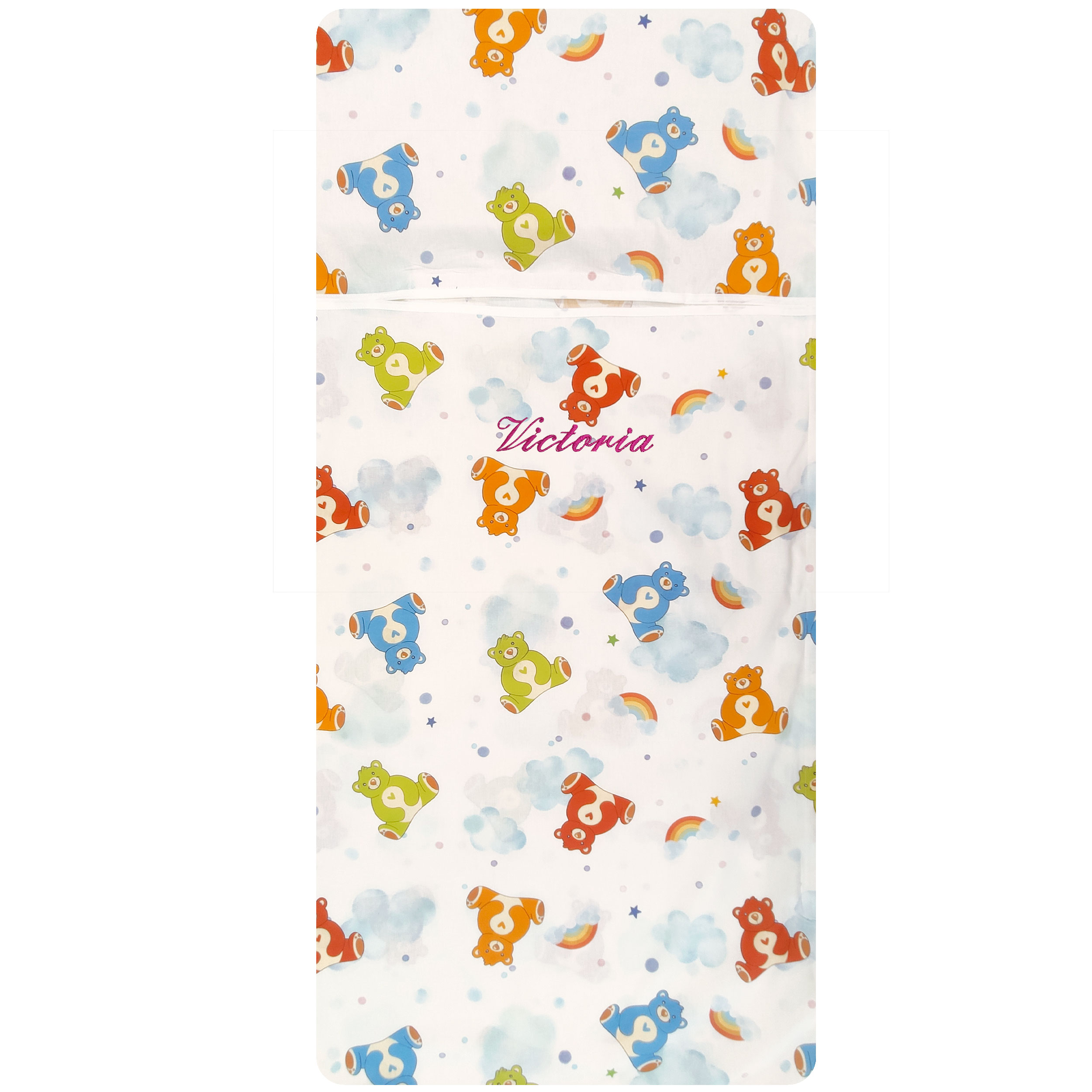Sac de couchage d'été Teddy Bears Clouds and Rainbows Image