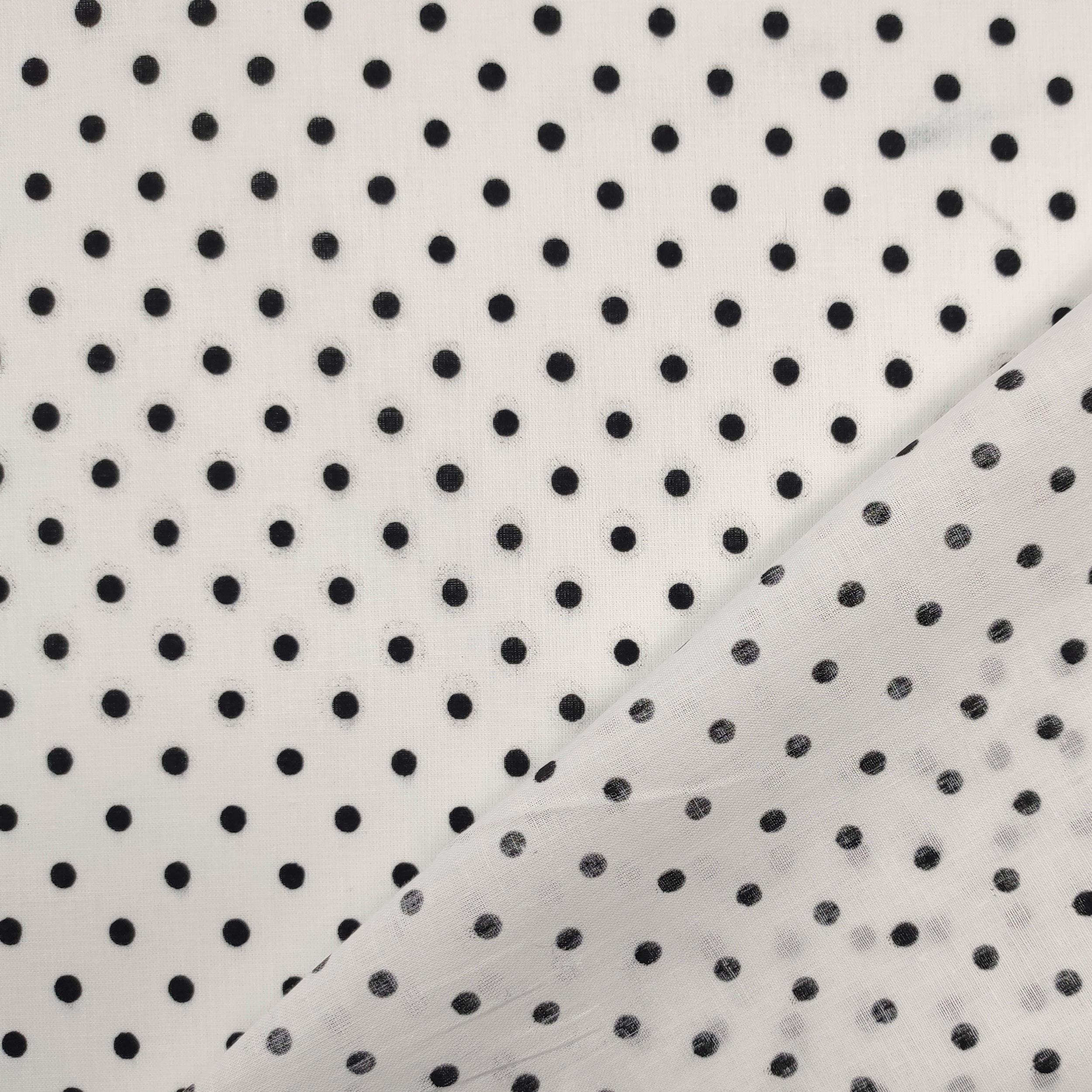 Baumwolle Schwarz Polka Dot Muster Weißer Hintergrund