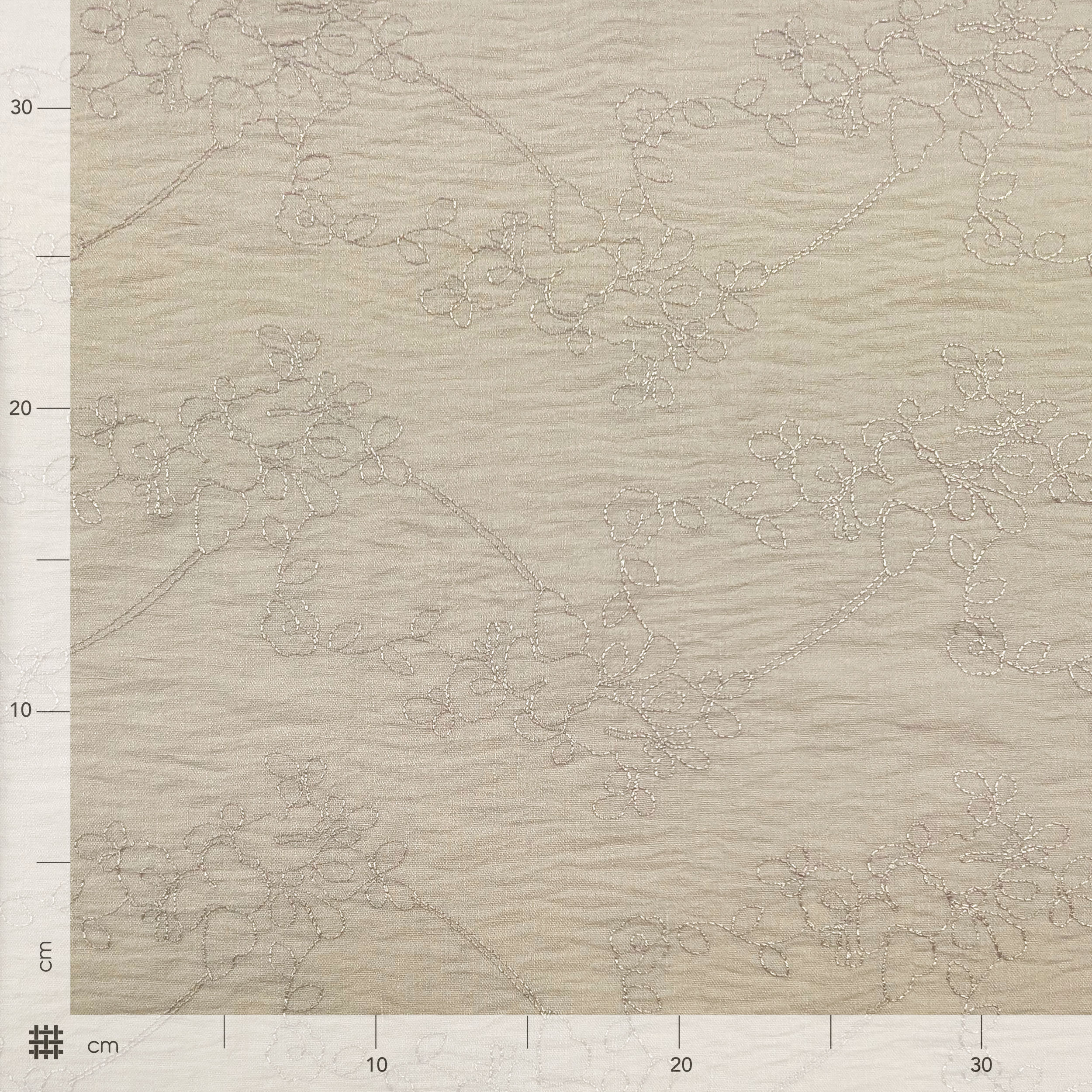 Embroidered Linen Blend Beige Image