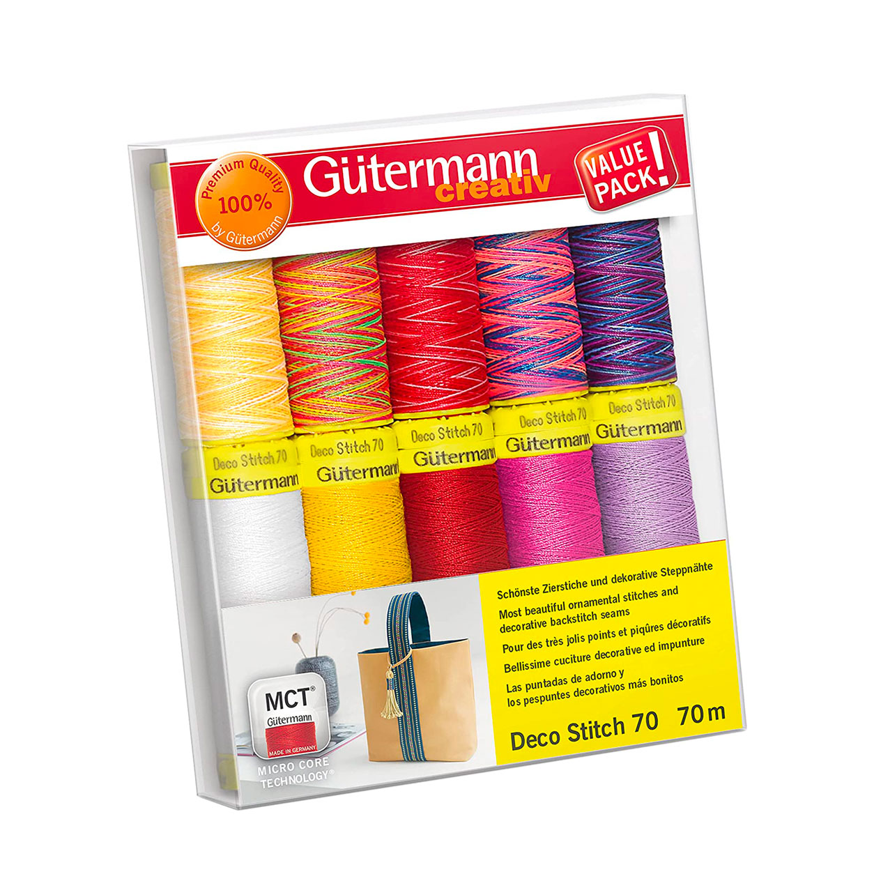 Gutermann Punto Deco 10 Bobinas Tonos Cálidos