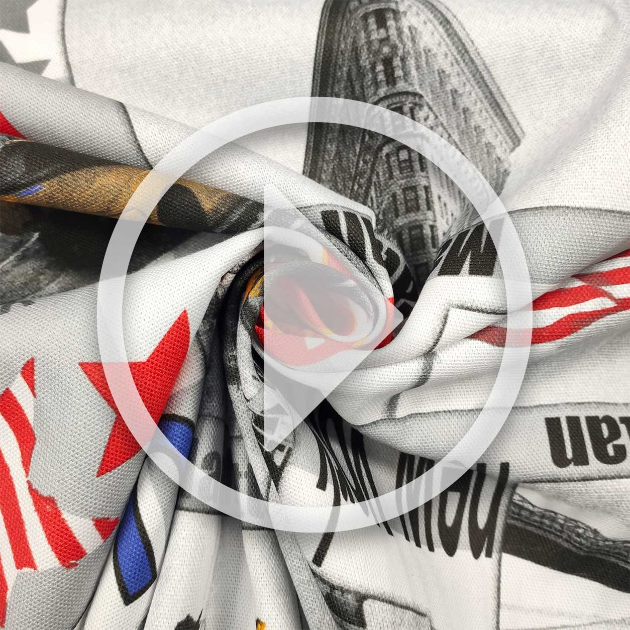 Tessuto Panama Fantasia New York Panini Tessuti e Tendaggi