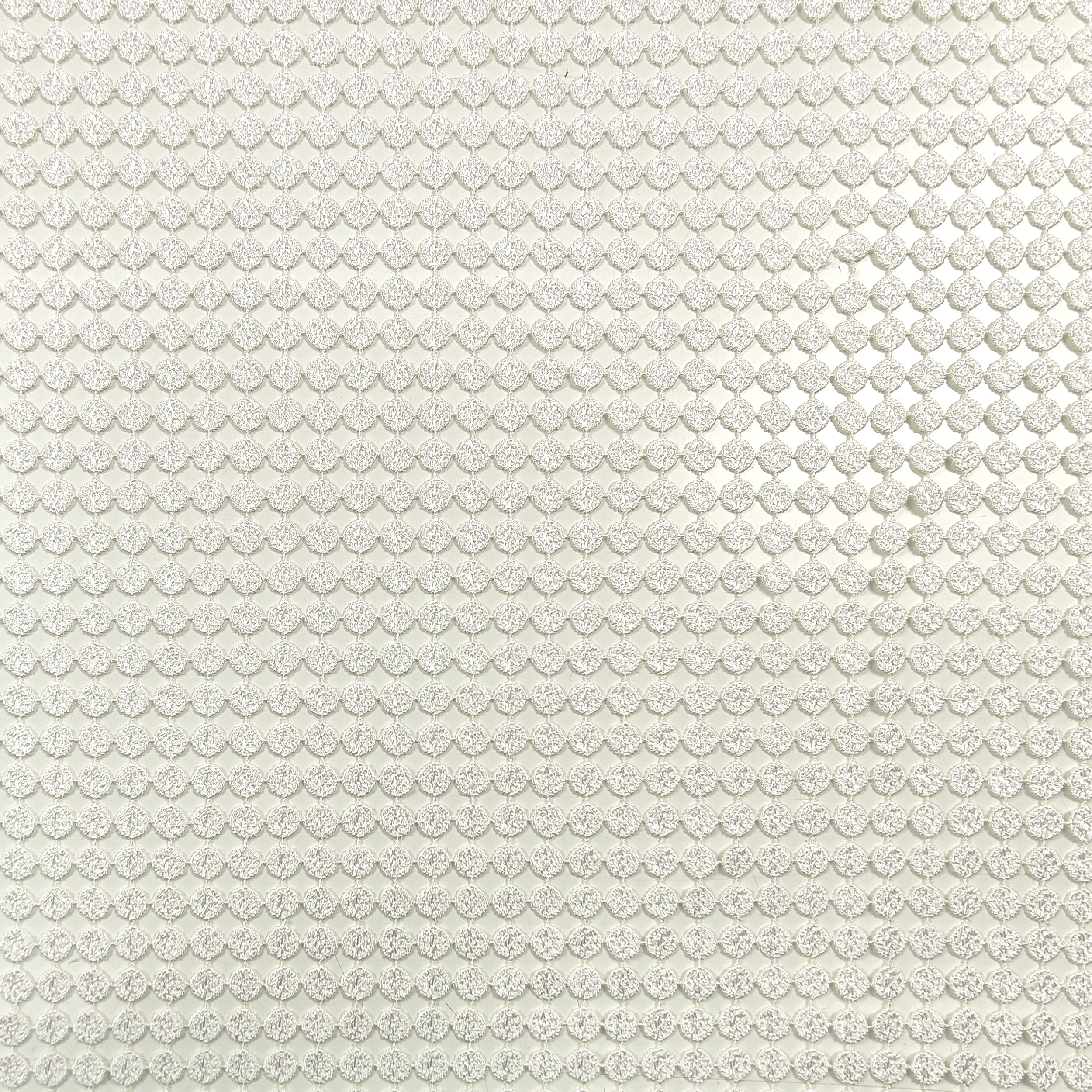 Tissu de rideau macramé à pois