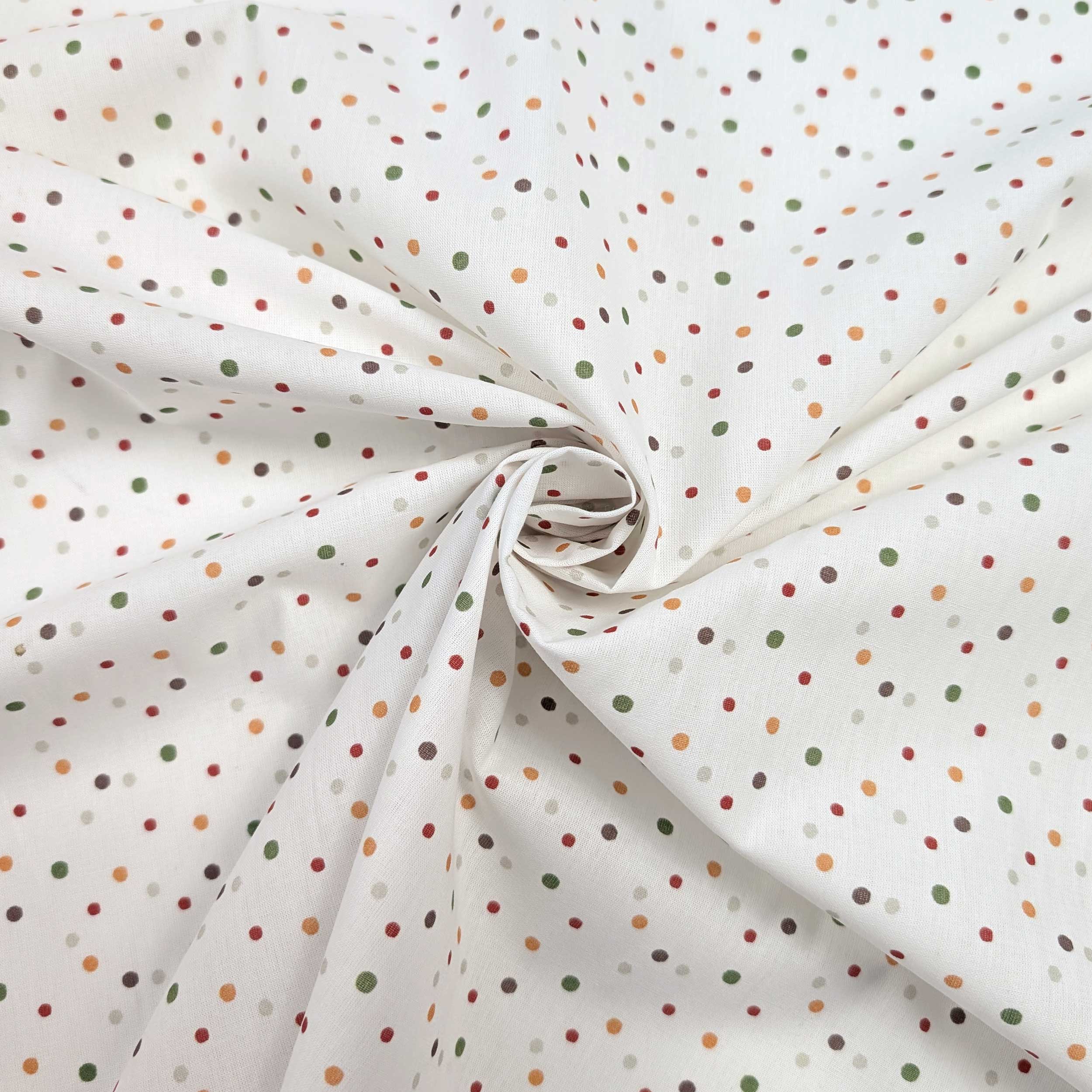 Multicoloured Polka Dot Percale Cotton Image