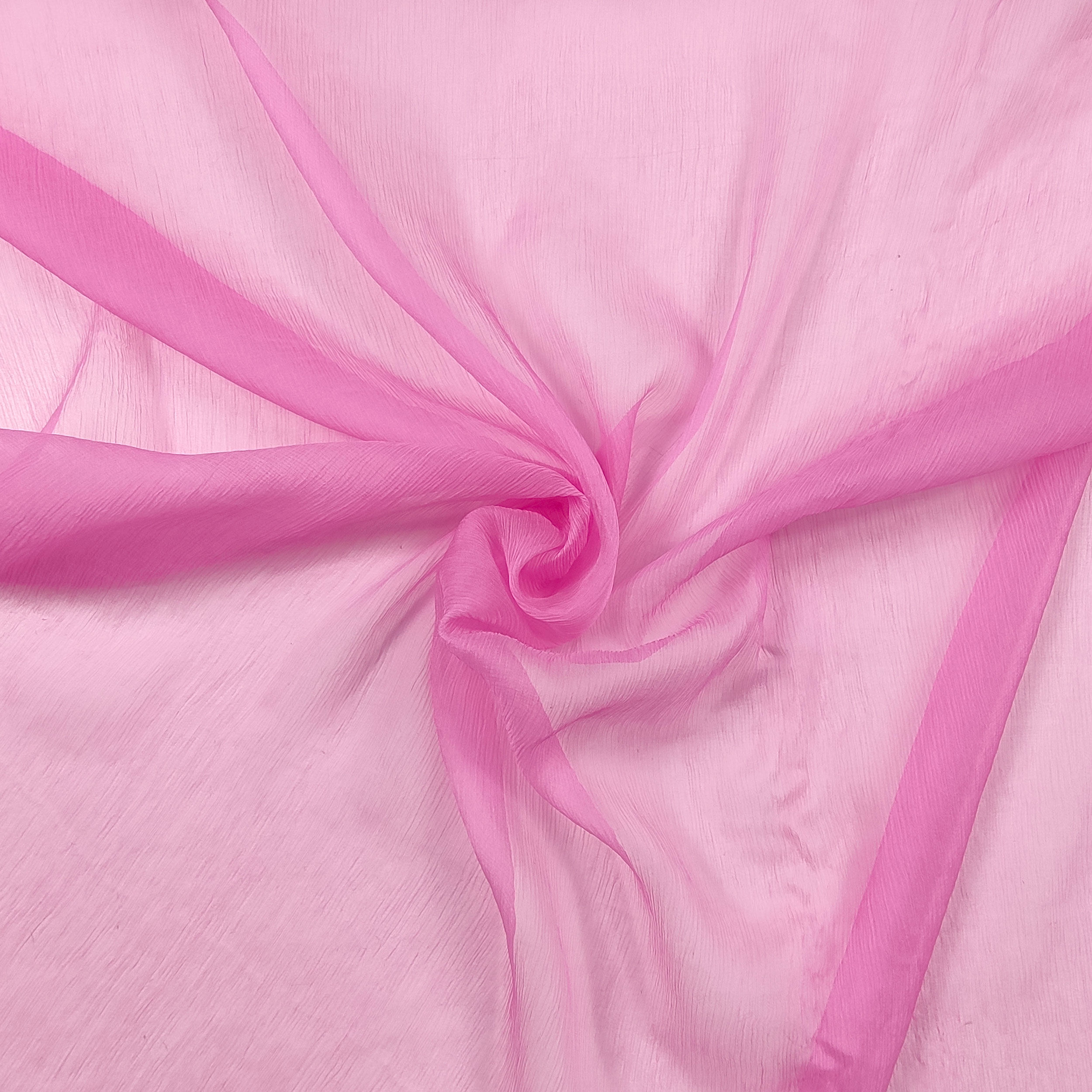 Tela de seda de gasa rosa sólido Image
