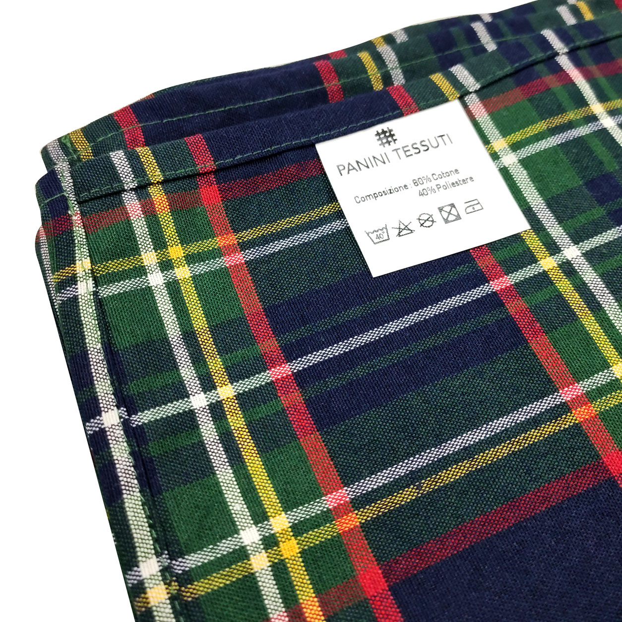Nappe de table Panini Fabrics Mixed Cotton Plaid Blue