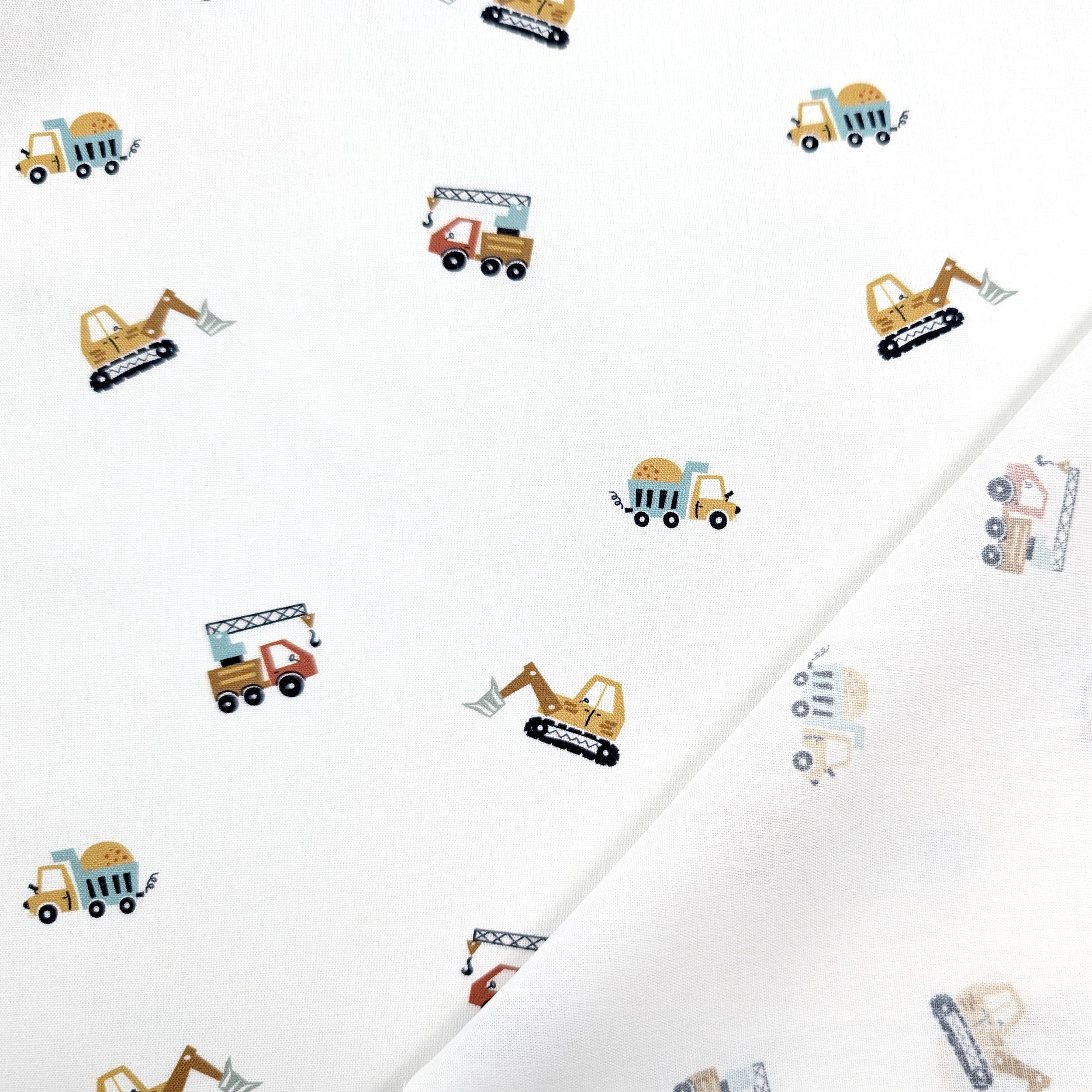 Popeline Planierraupen und Kräne Weißer Hintergrund