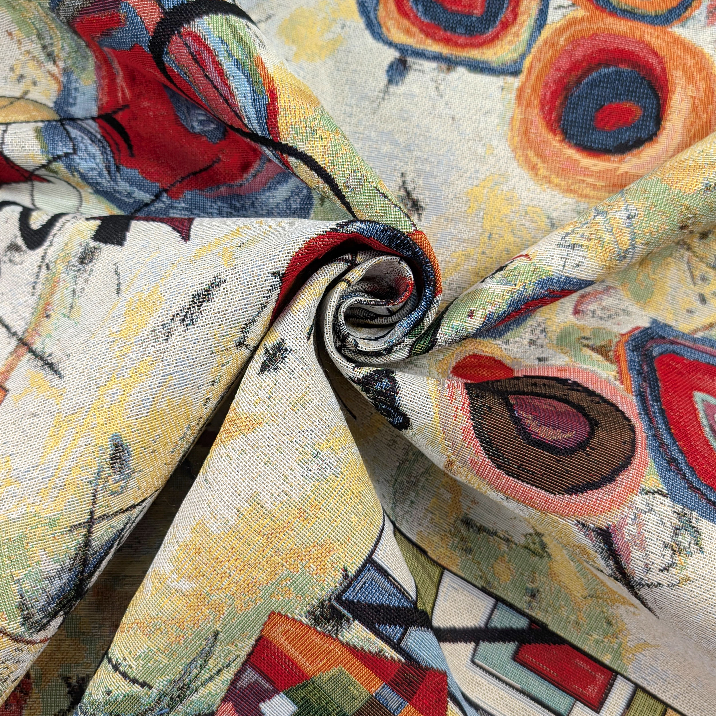 Tissu Gobelin Ameublement Abstrait Toile H 280 cm Image