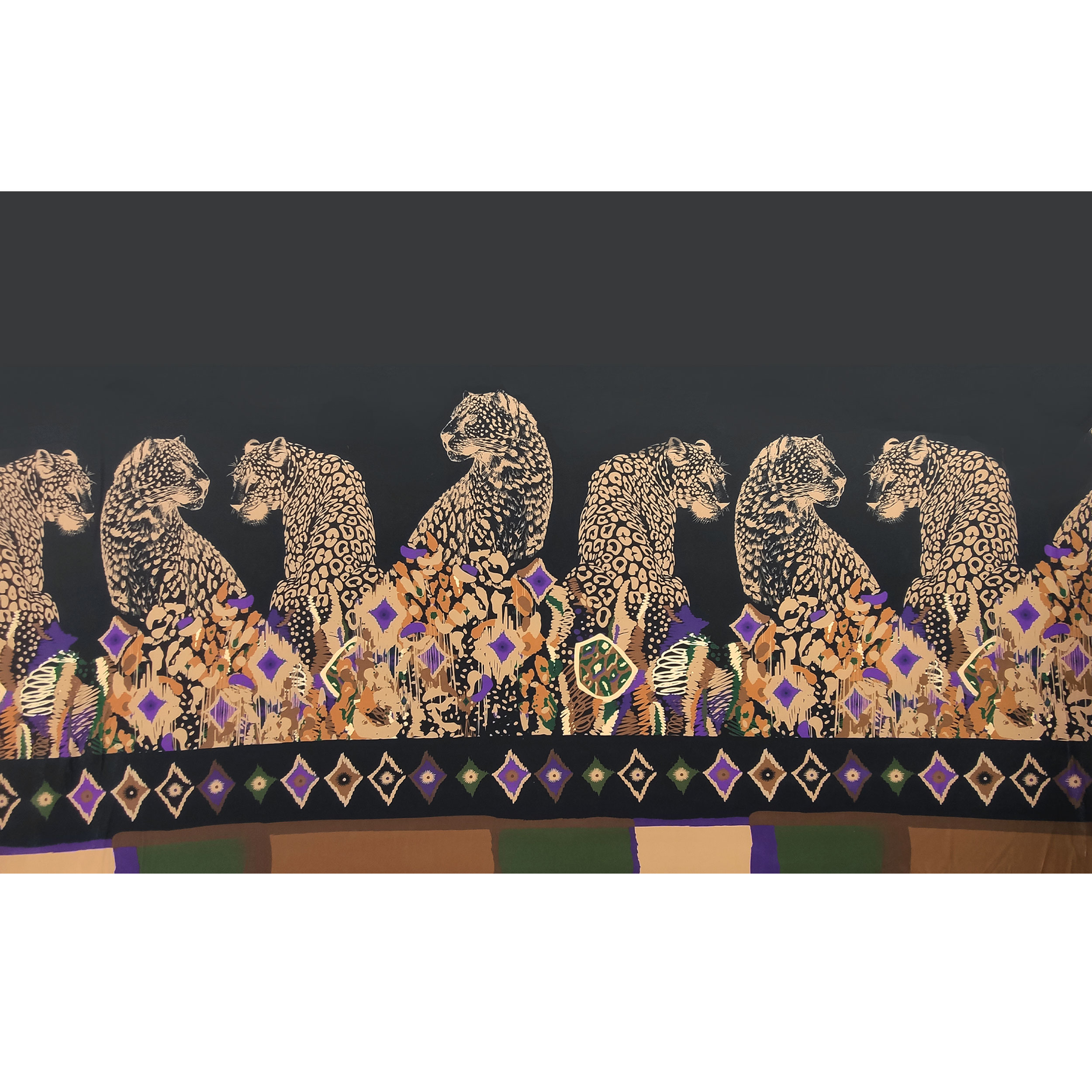 Maglina Panel Abstract Fantasy with Leopards 160x130 cm Image