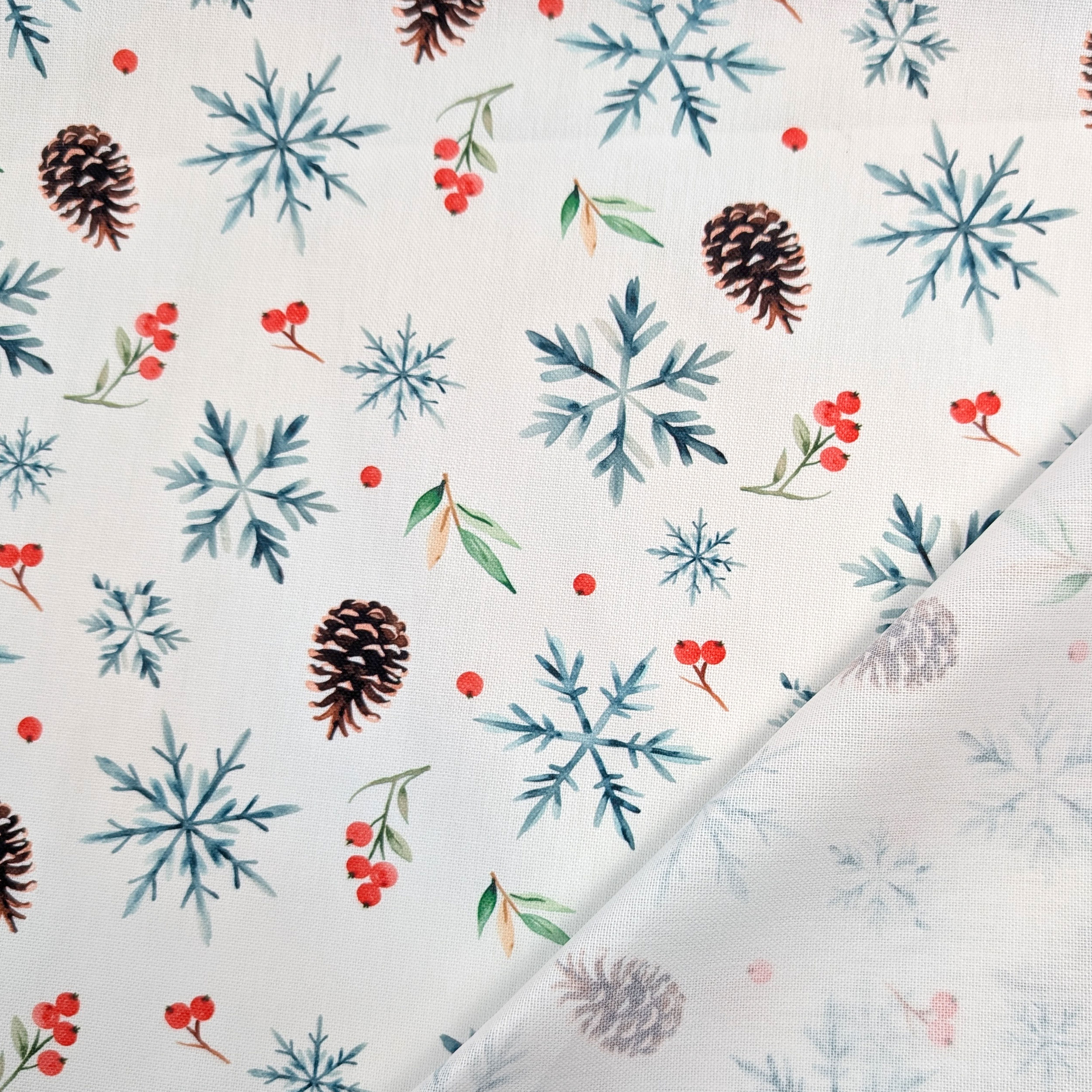 Panama Hat with Snowflake and Pine Cone Design Image