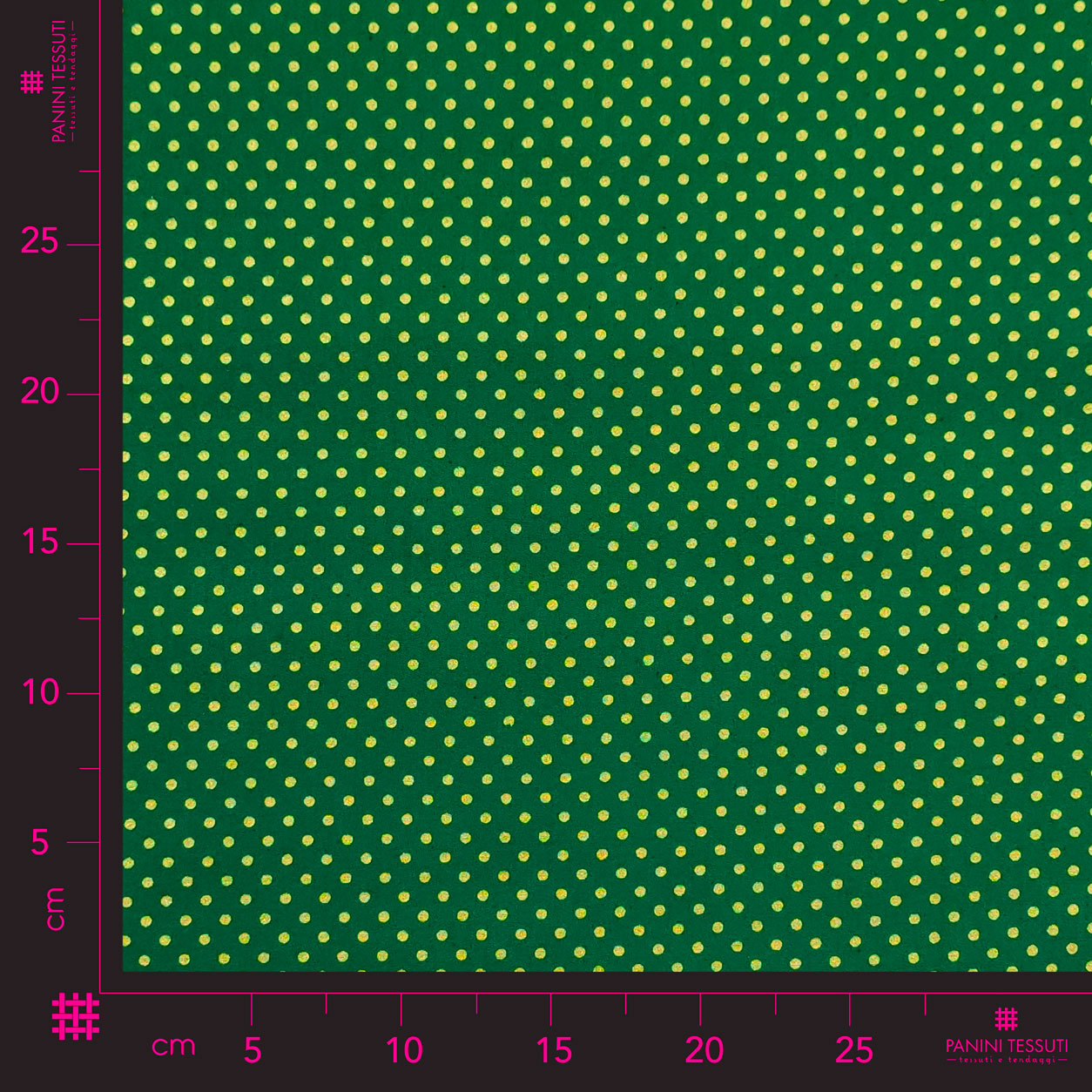 Tissu de coton Lurex Polka Dot Fond vert Image