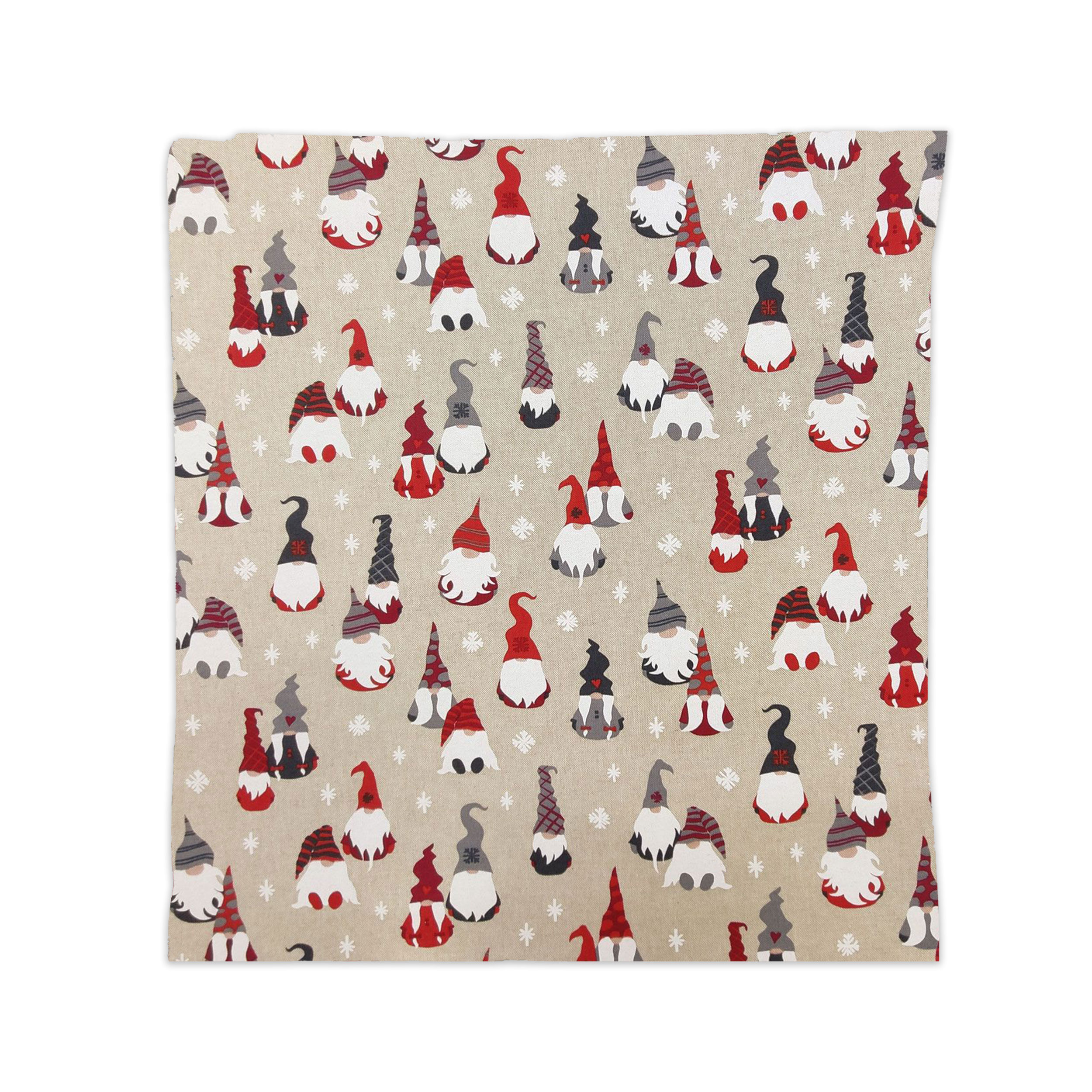 Coussin fantaisie Gnomes et flocons de neige - Taie d'oreiller