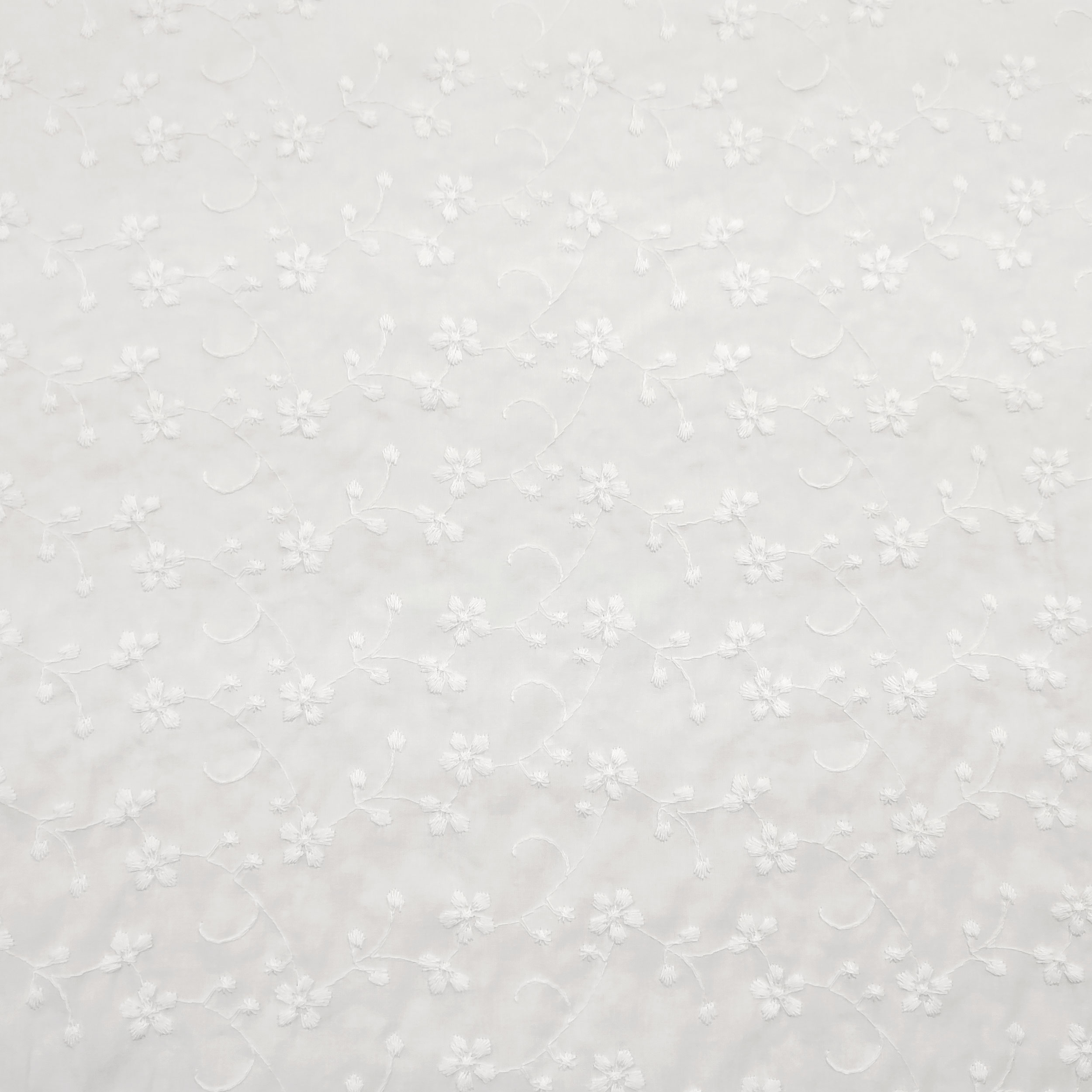 Sangallo Pure Cotton White Flowers