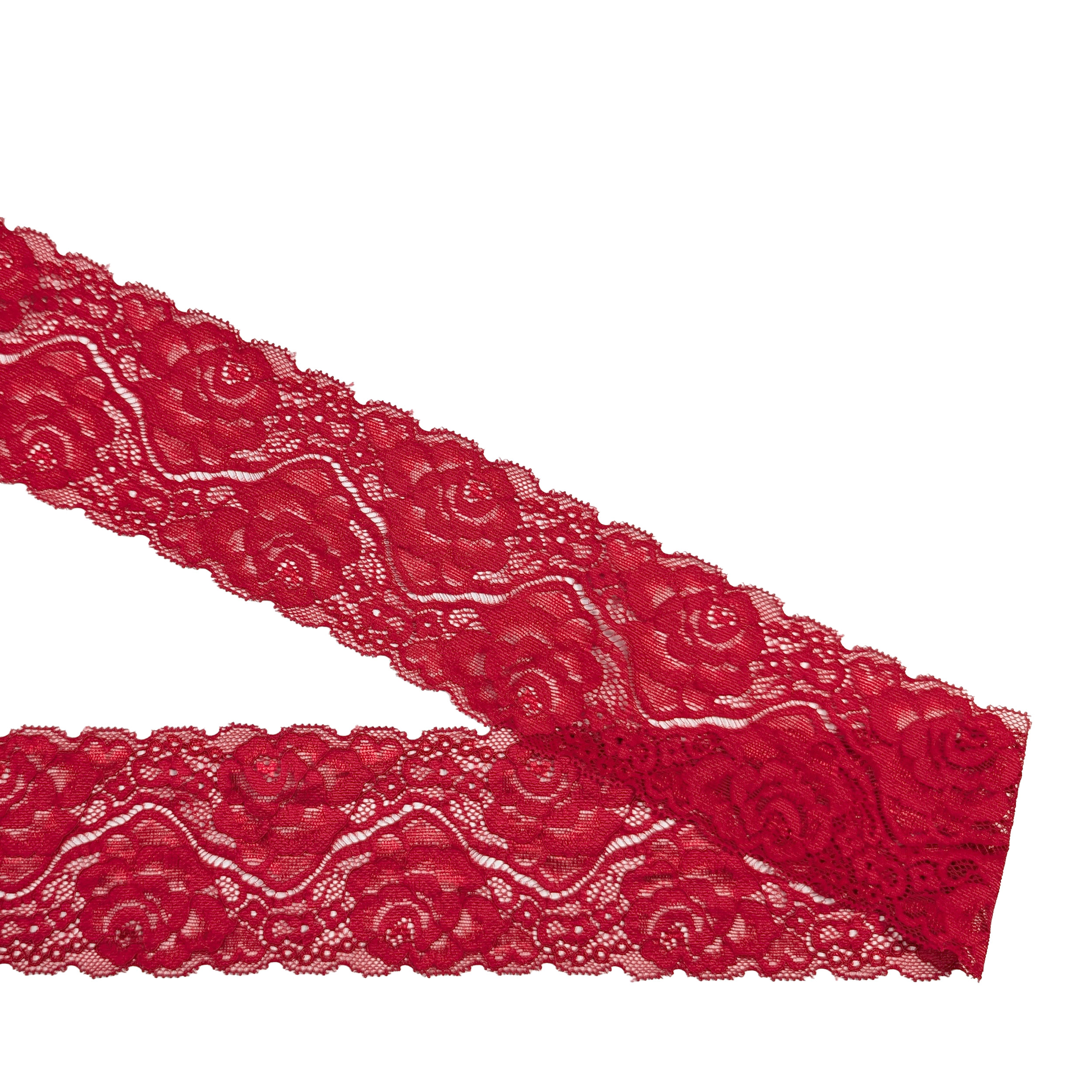 High Elastic Lace Border with Roses Image
