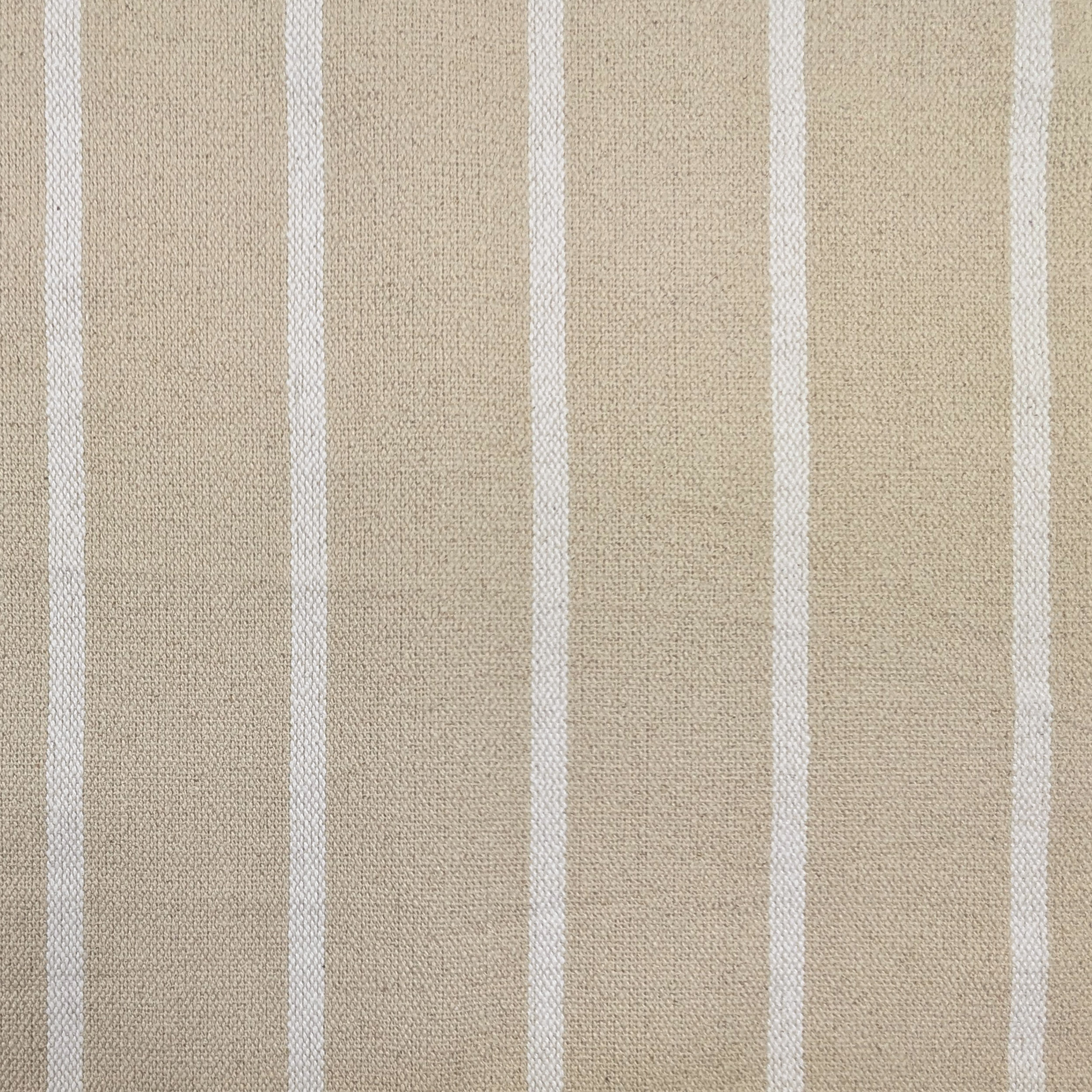 Natural Linen Cotton White Stripes Furnishing Image