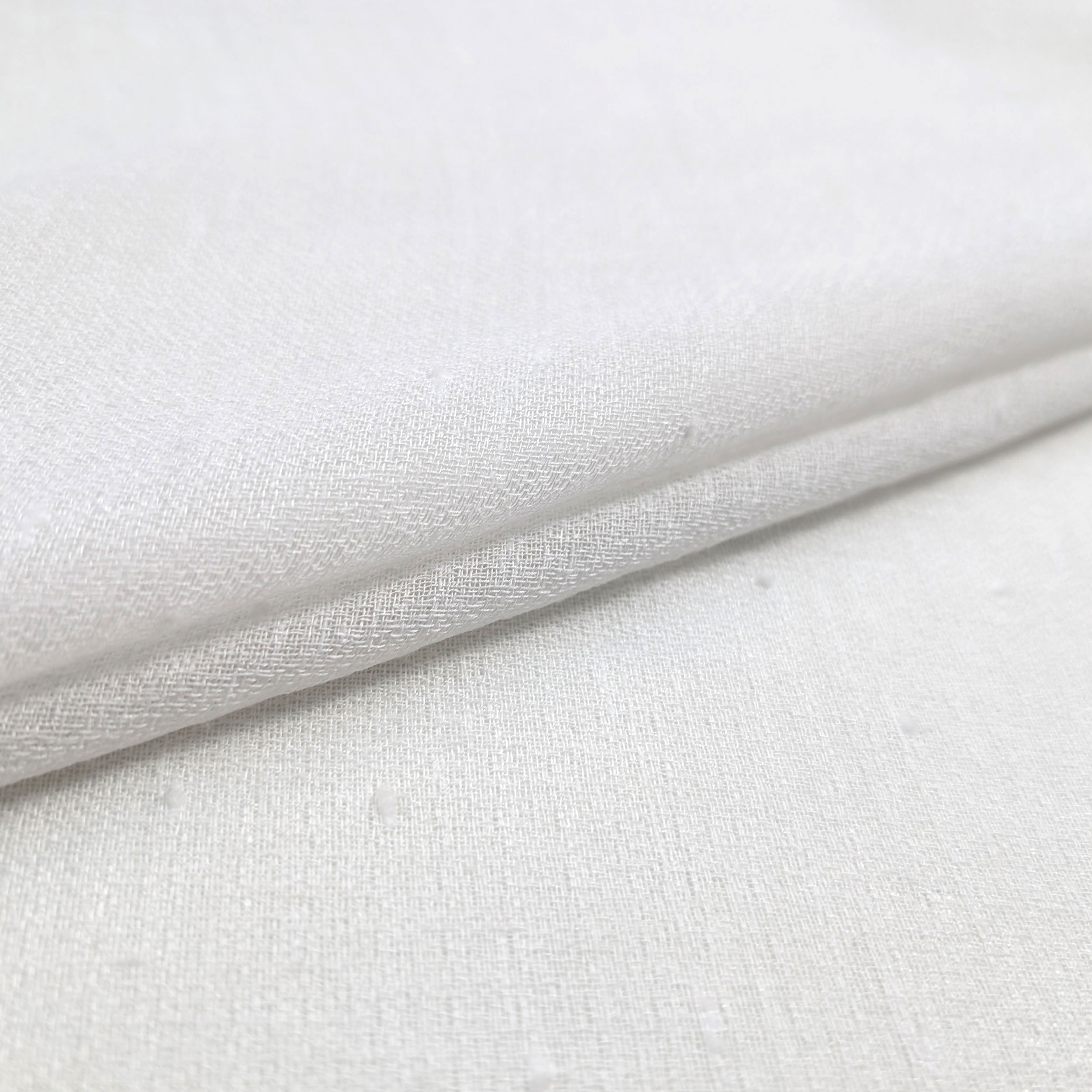 Natural Flocked Curtain Fabric Image