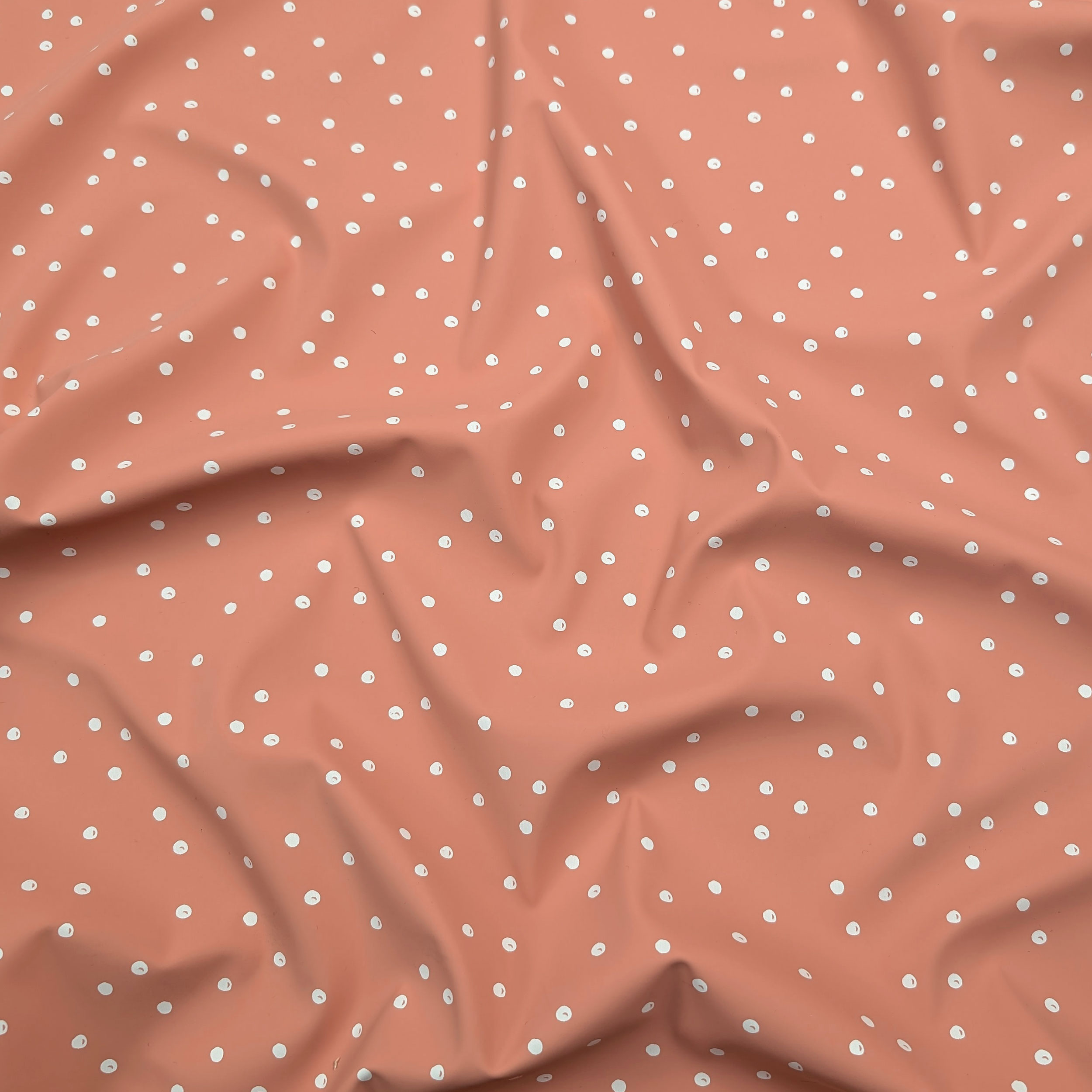 Mackintosh White Polka Dots Peach Background Image