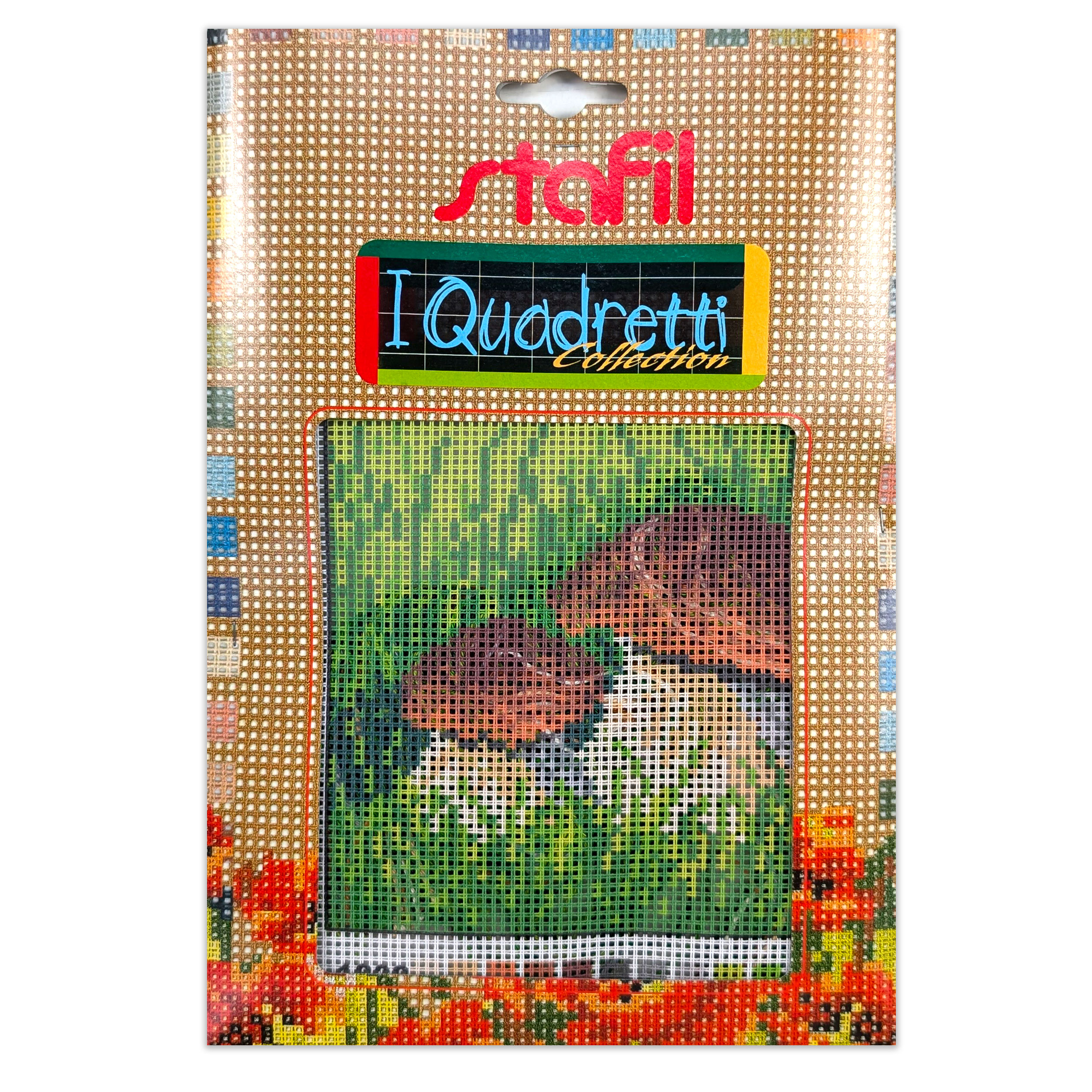 Set Half Cross Stitch "i Quadretti" Porcini Mushrooms Image