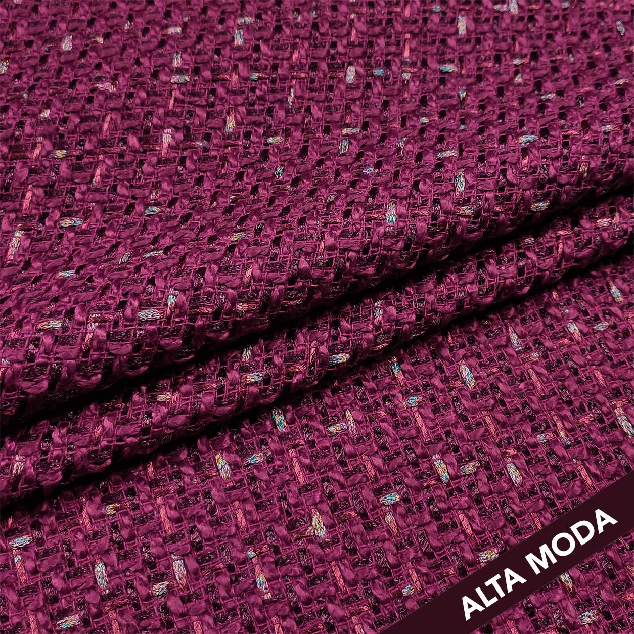 Tissu de tweed haute couture Magenta foncé Image