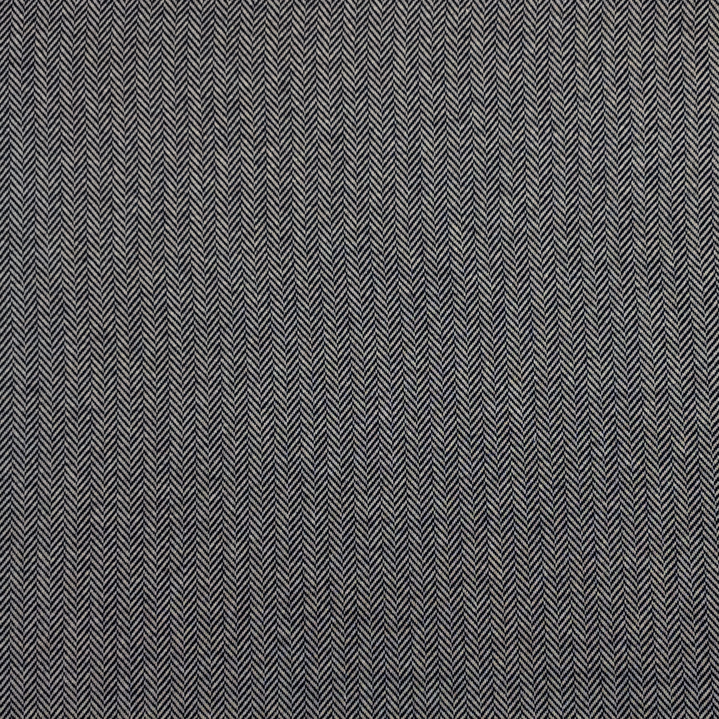 Milano Punto Coton mélangé à chevrons Bleu
