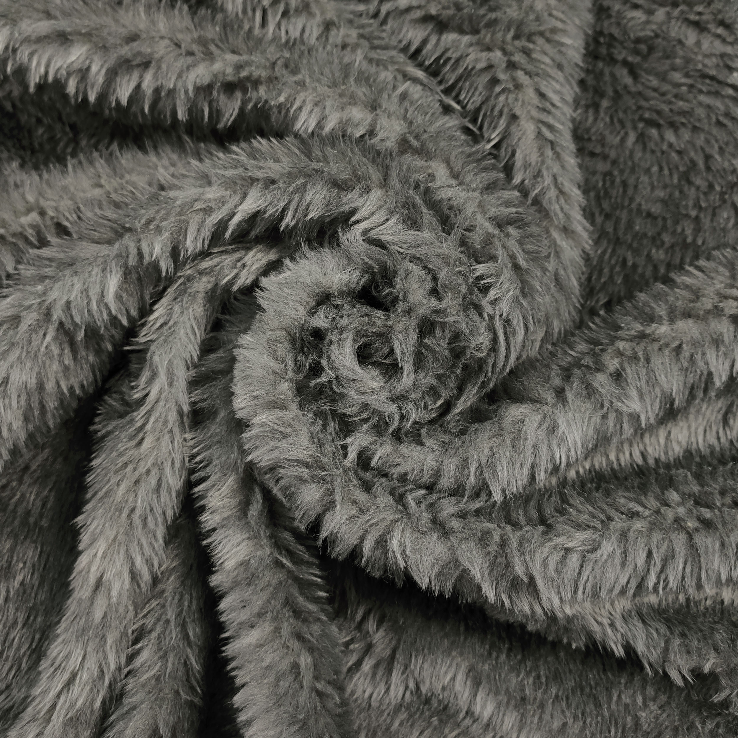 Grey Soft Pile Fabric