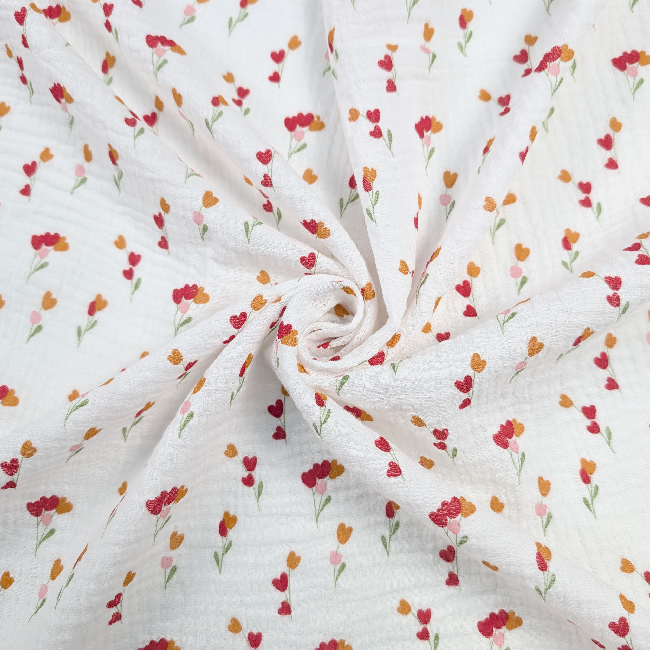 Double Gauze Cotton Muslin Tulips Image