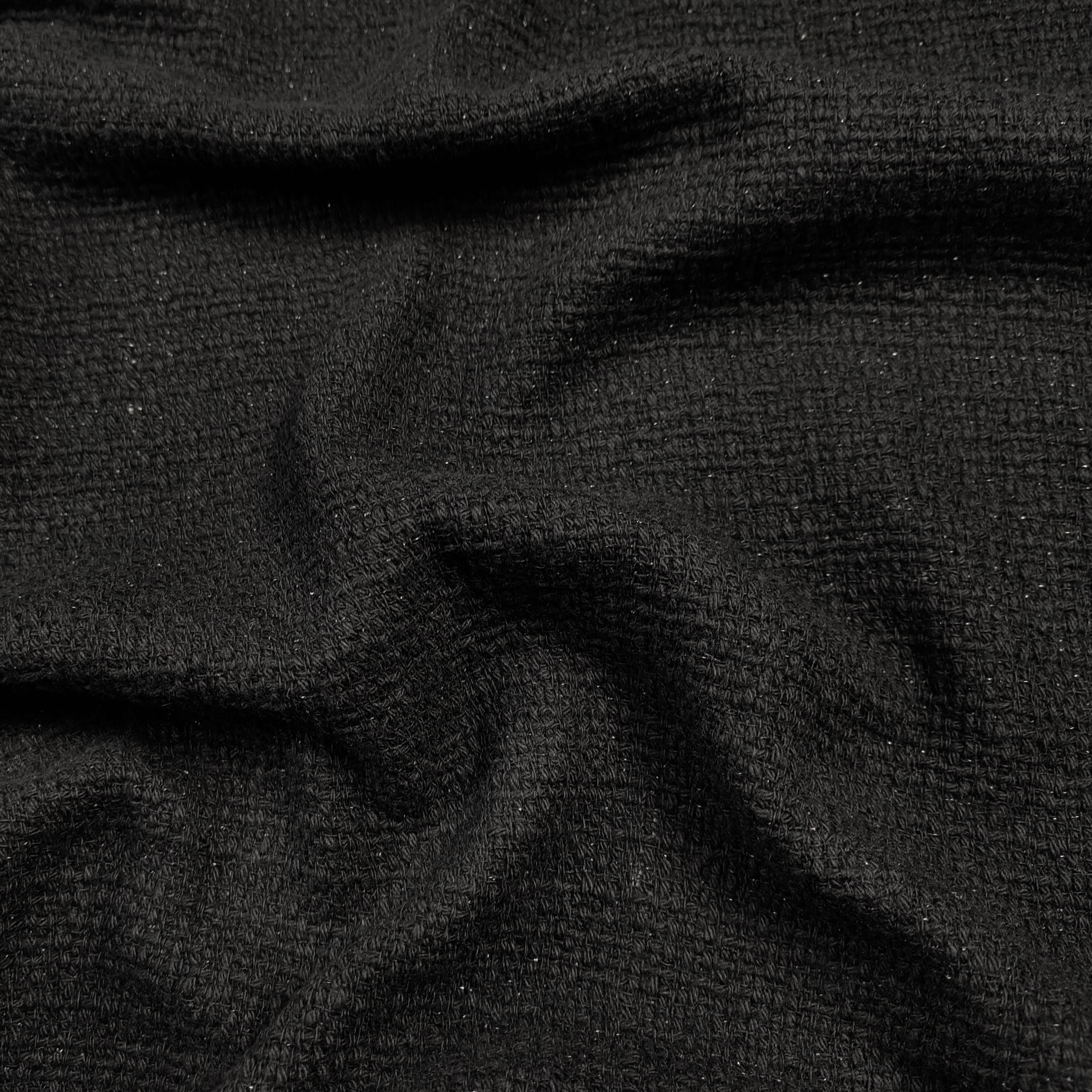 Schwarze Lurex-Baumwollmischung Scamp