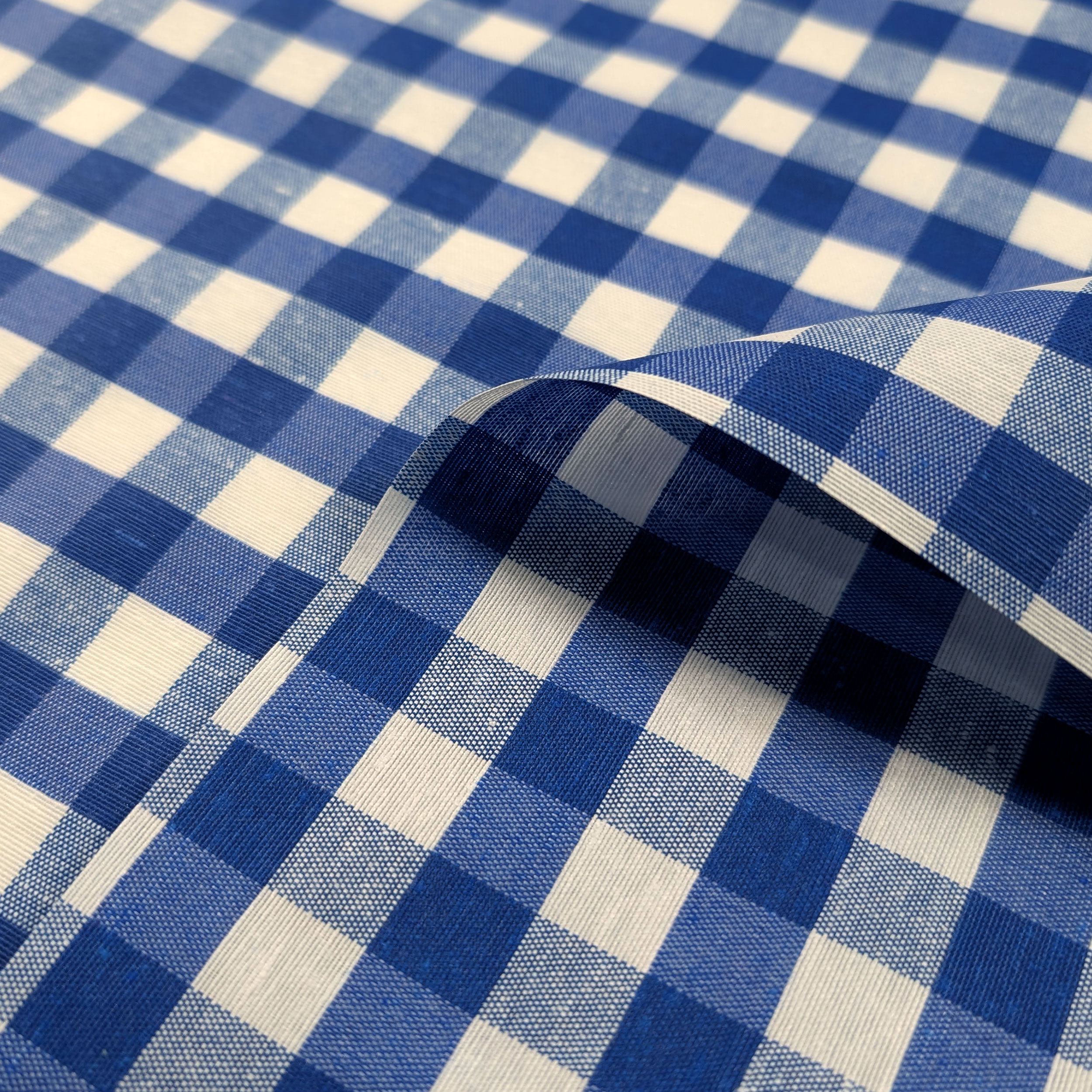 Fabric for Resin Tablecloth Blue Checkered Image