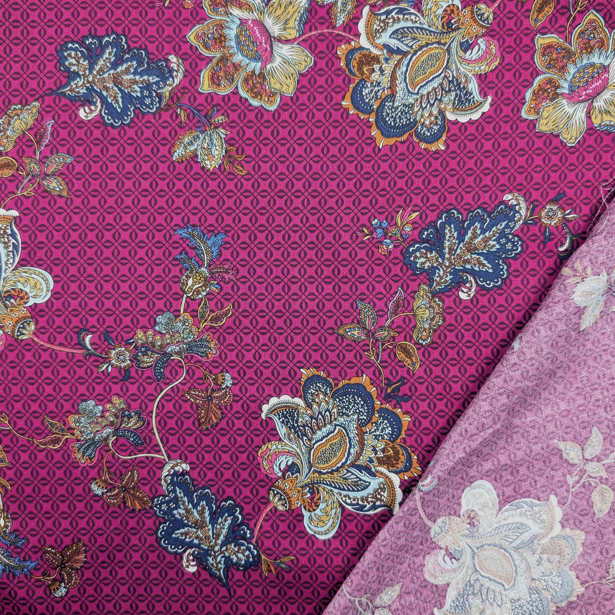 Tela Recortable Viscosa Fuxia Arabia Fantasía 150x147 cm Image